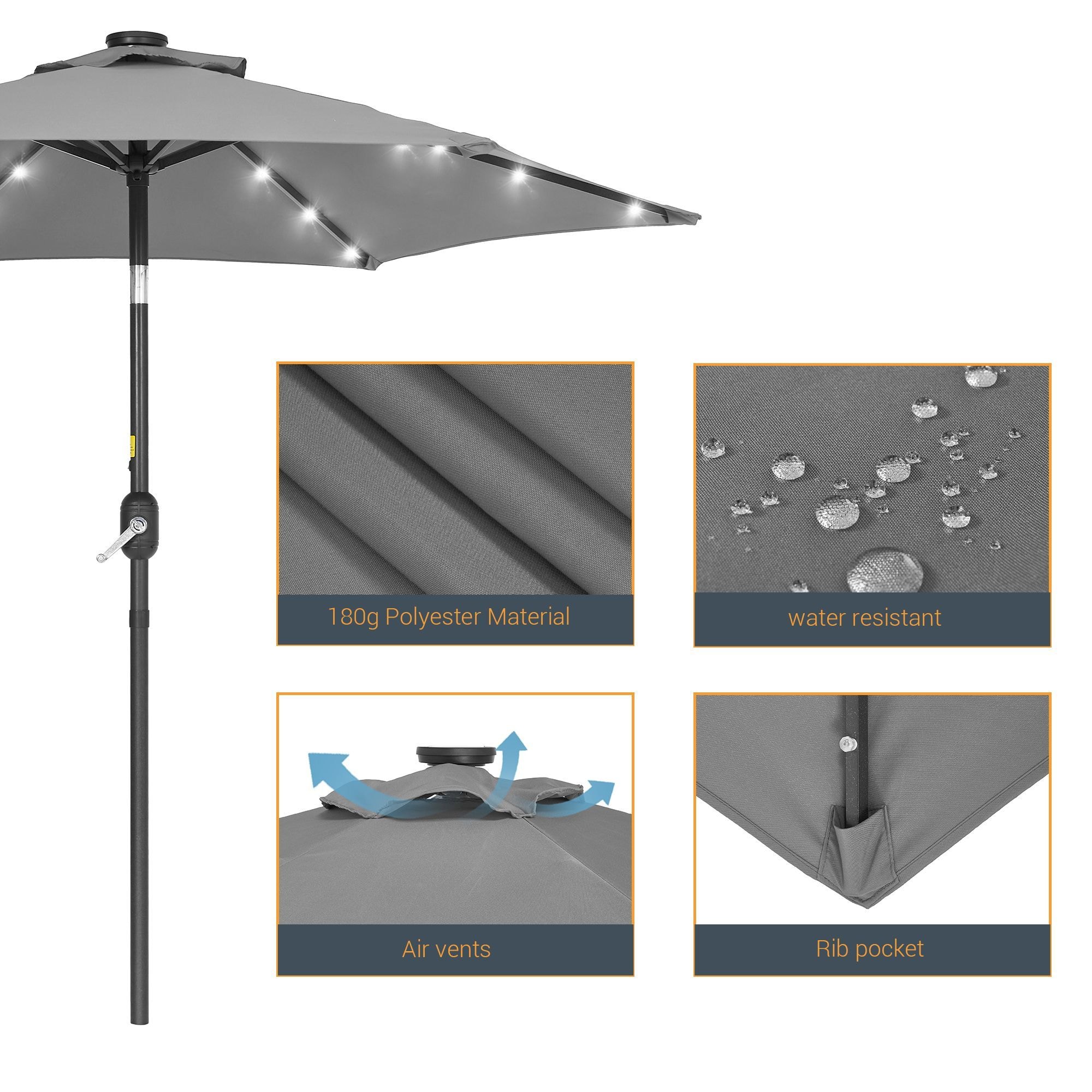 Sonkuki SD-LED90GY Umbrellas-2 - View #4