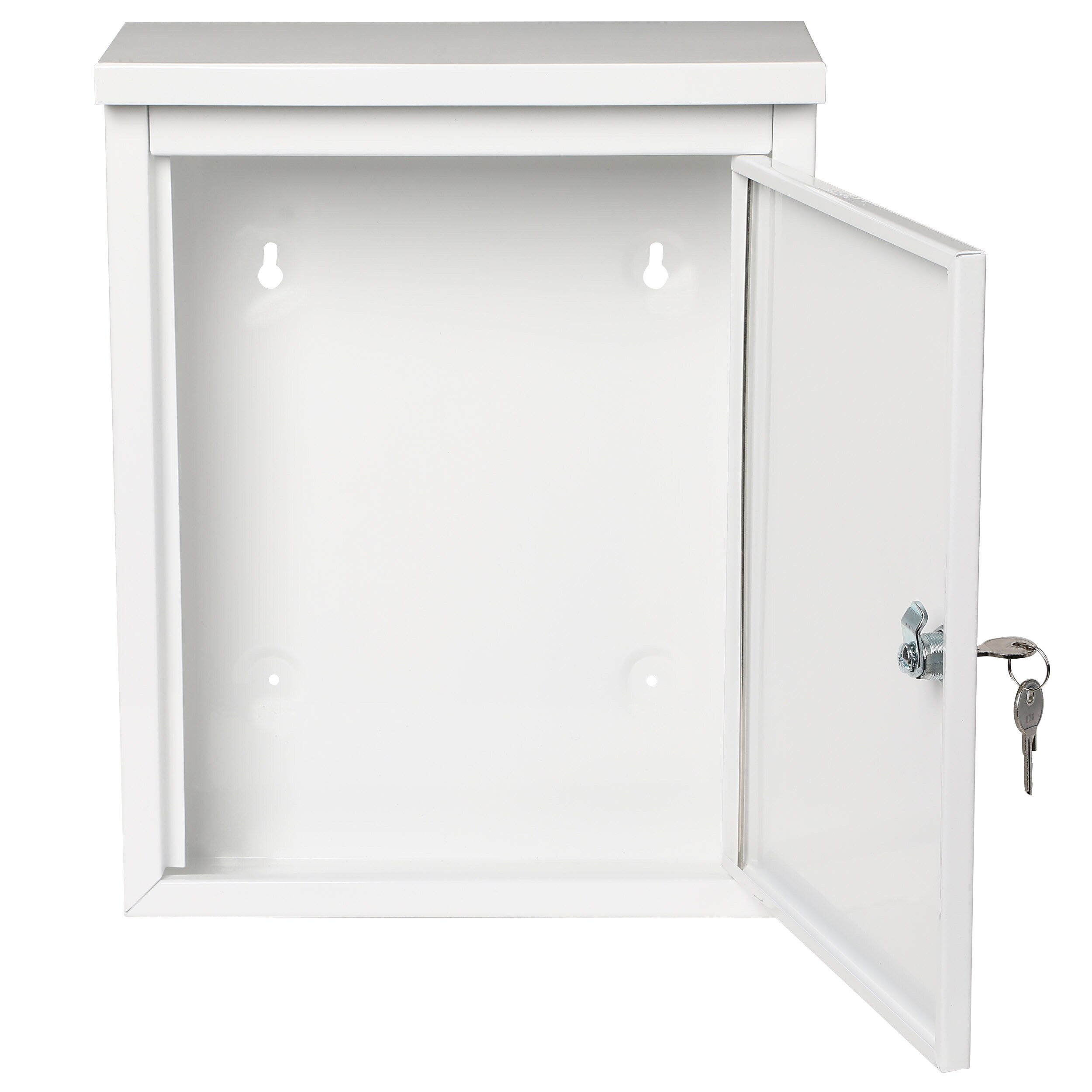 Architectural Mailboxes Wall Mount White Metal Standard Lockable ...