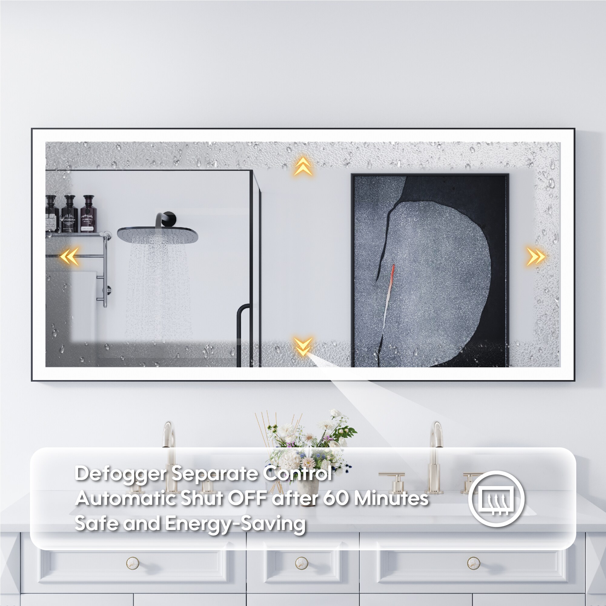CALVON HML6028BL Framed-Bath-Mirrors - View #5