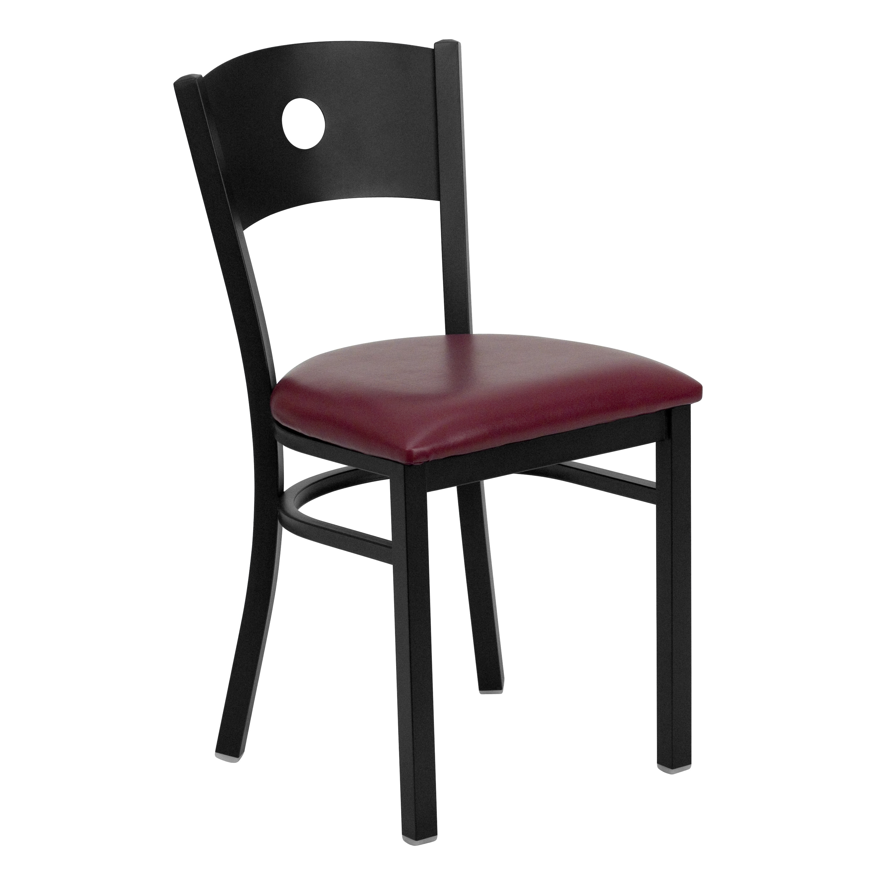 Flash Furniture 847254016247 Contemporary/Modern Vinyl Upholstered Dining Side Chair (Metal Frame)