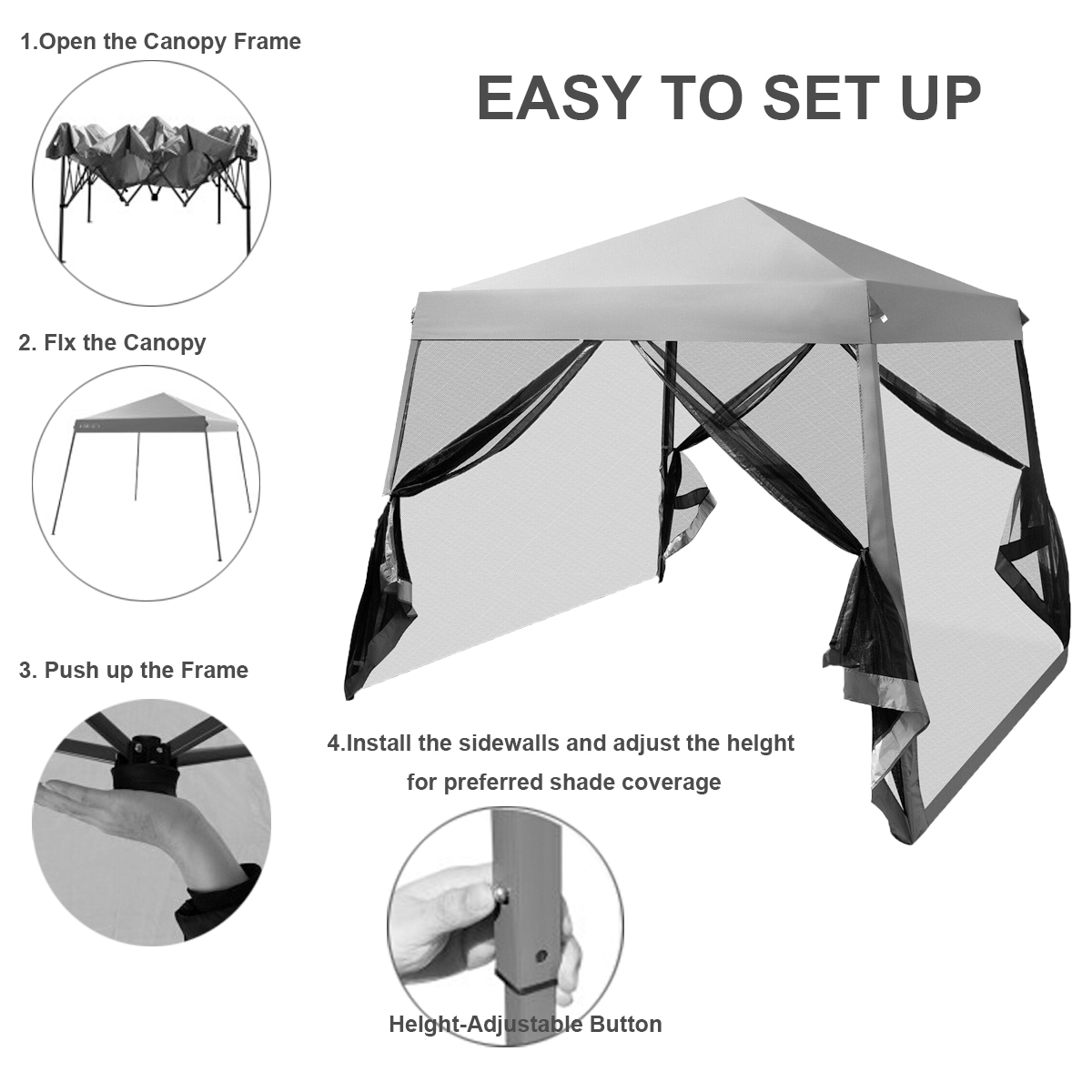 WELLFOR TDJ10301WH Canopies-Sl - View #8