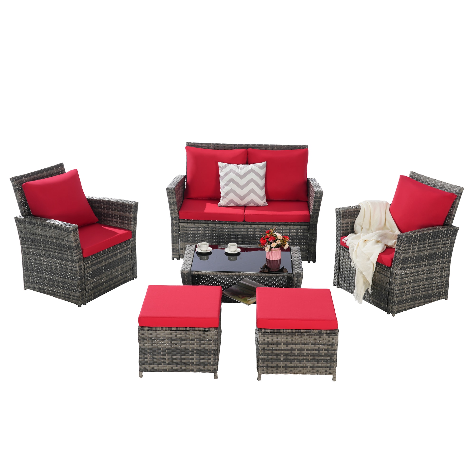 SINOFURN SYB670038RD Patio-Conversation-Sets - View #5