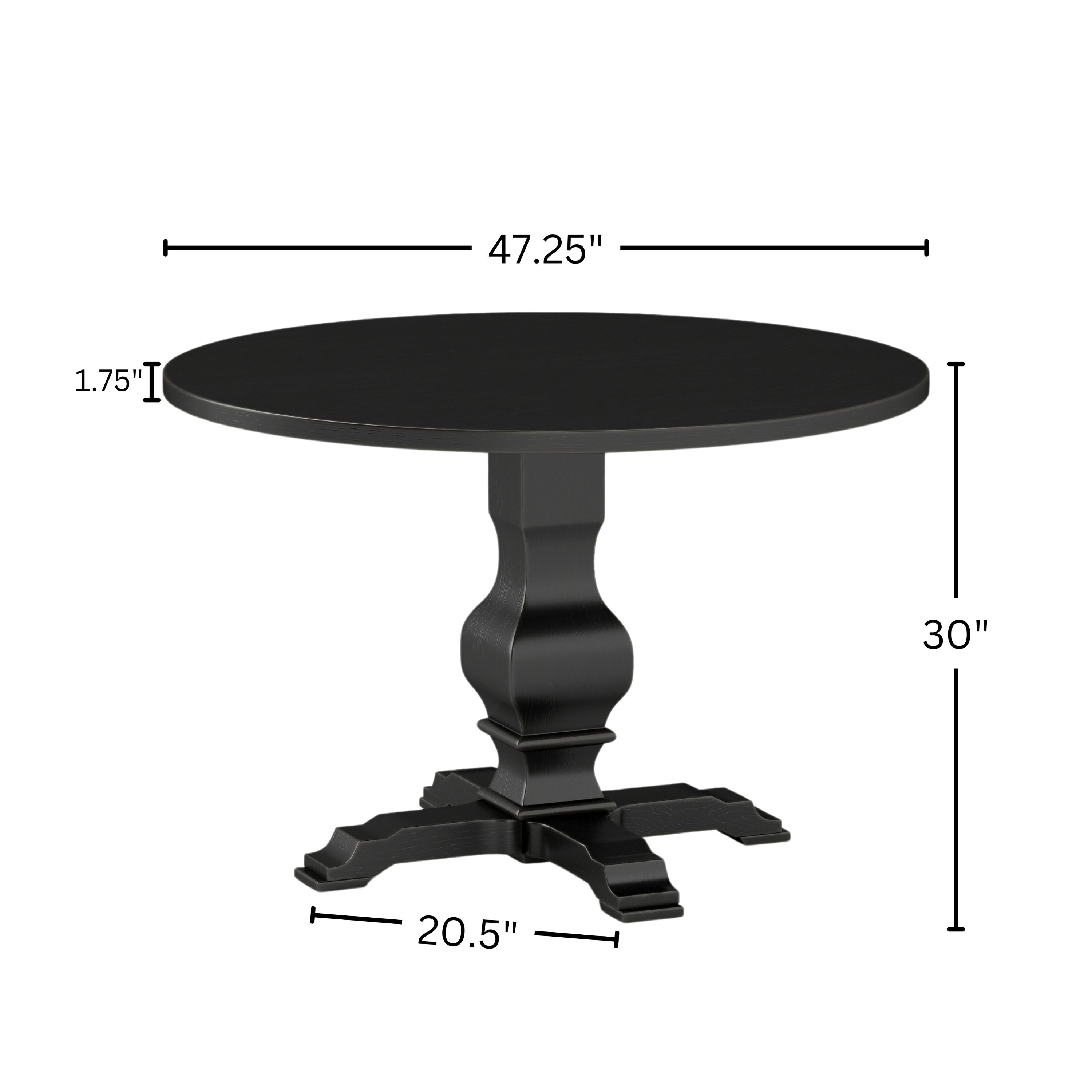 Roundhill Furniture T407BK Dining-Tables - View #6