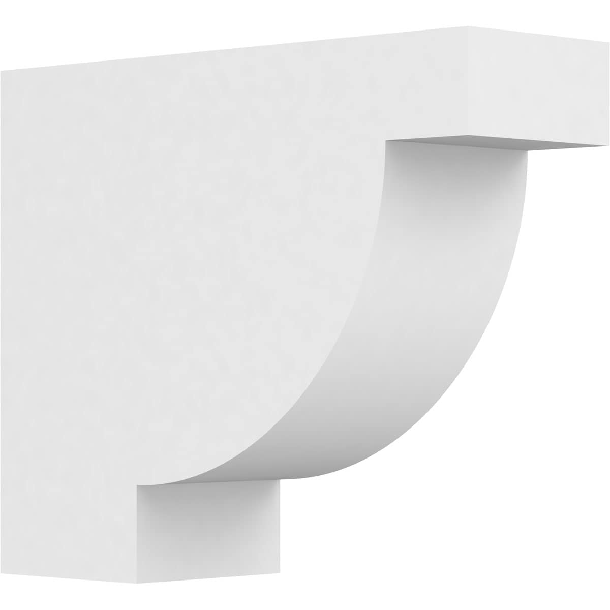 Ekena Millwork RFTP04X10X12ALP Standard Alpine 4-in X 10-in X 12-in White PVC Rafter tail