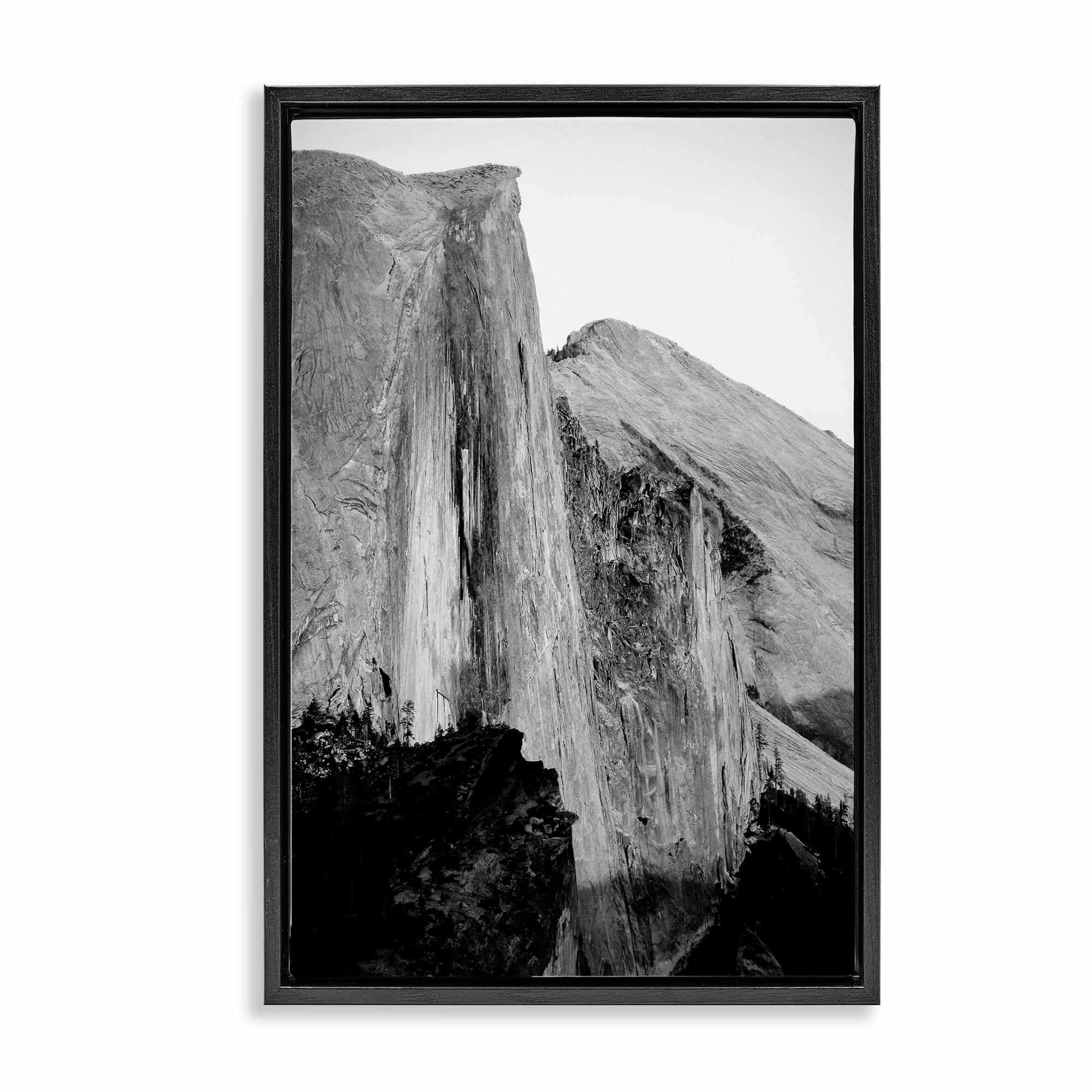 Stupell Industries BU-151-FFB-20X30 Towering Yosemite Cliff Black Framed Floater Canvas Wall Art By Gemma Bardot 21 x 31