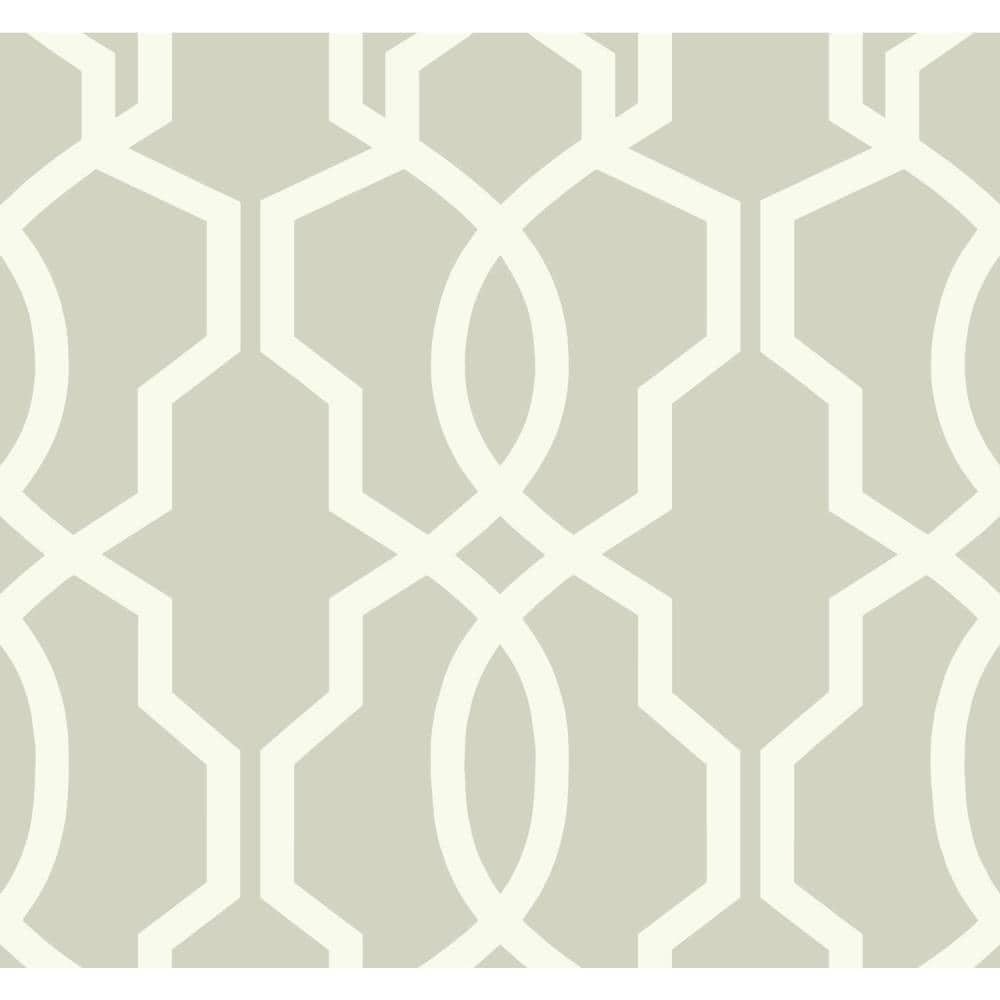 York Wallcoverings Ashford Geometrics 60.75-sq ft Grey Paper Geometric ...