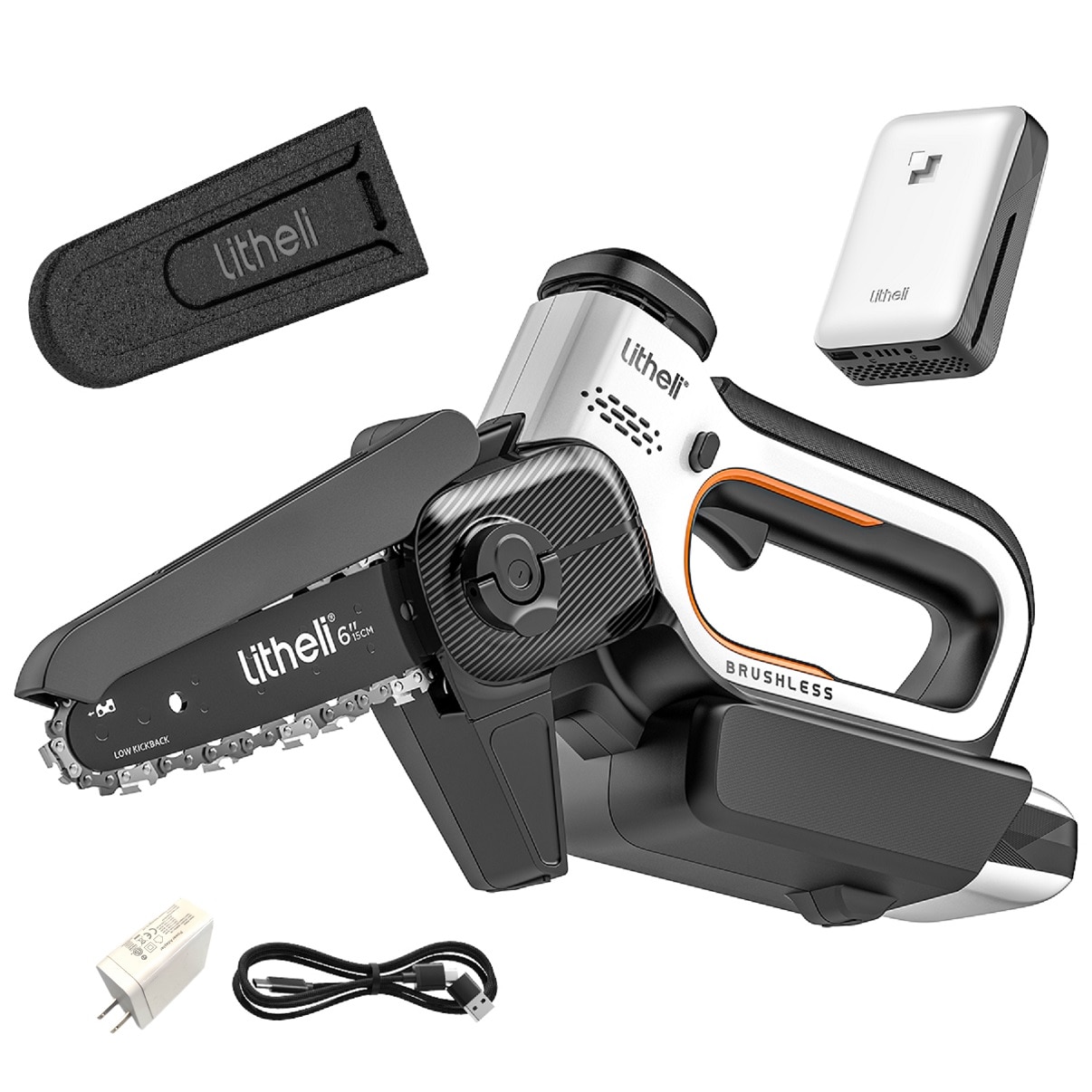 Litheli U20MC01-0A120 20-volt 6-in Battery 0.5 Ah Chainsaw Battery Included Charger Included