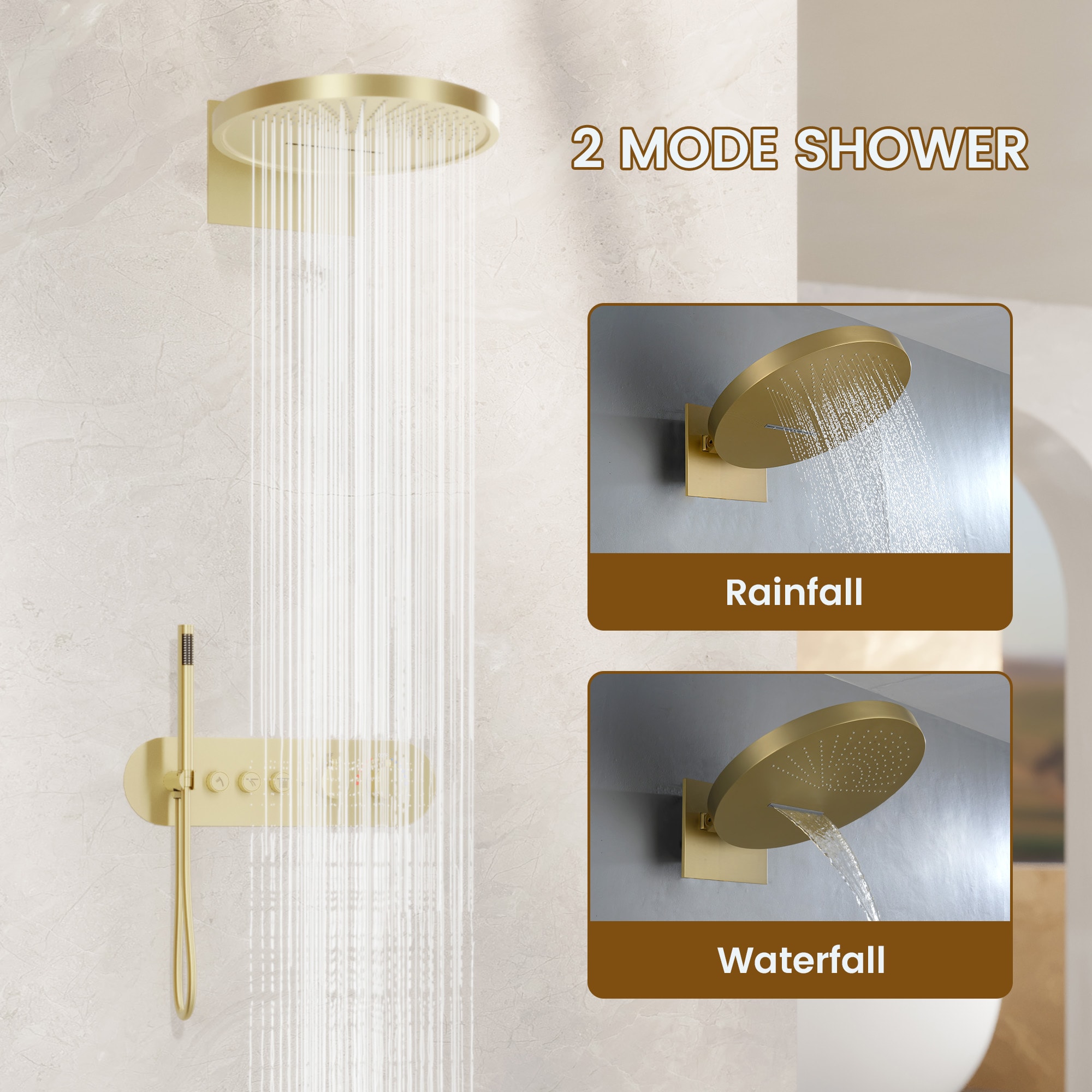 CASAINC CA-A4351-BG Showerhead-Bar-Panels - View #6