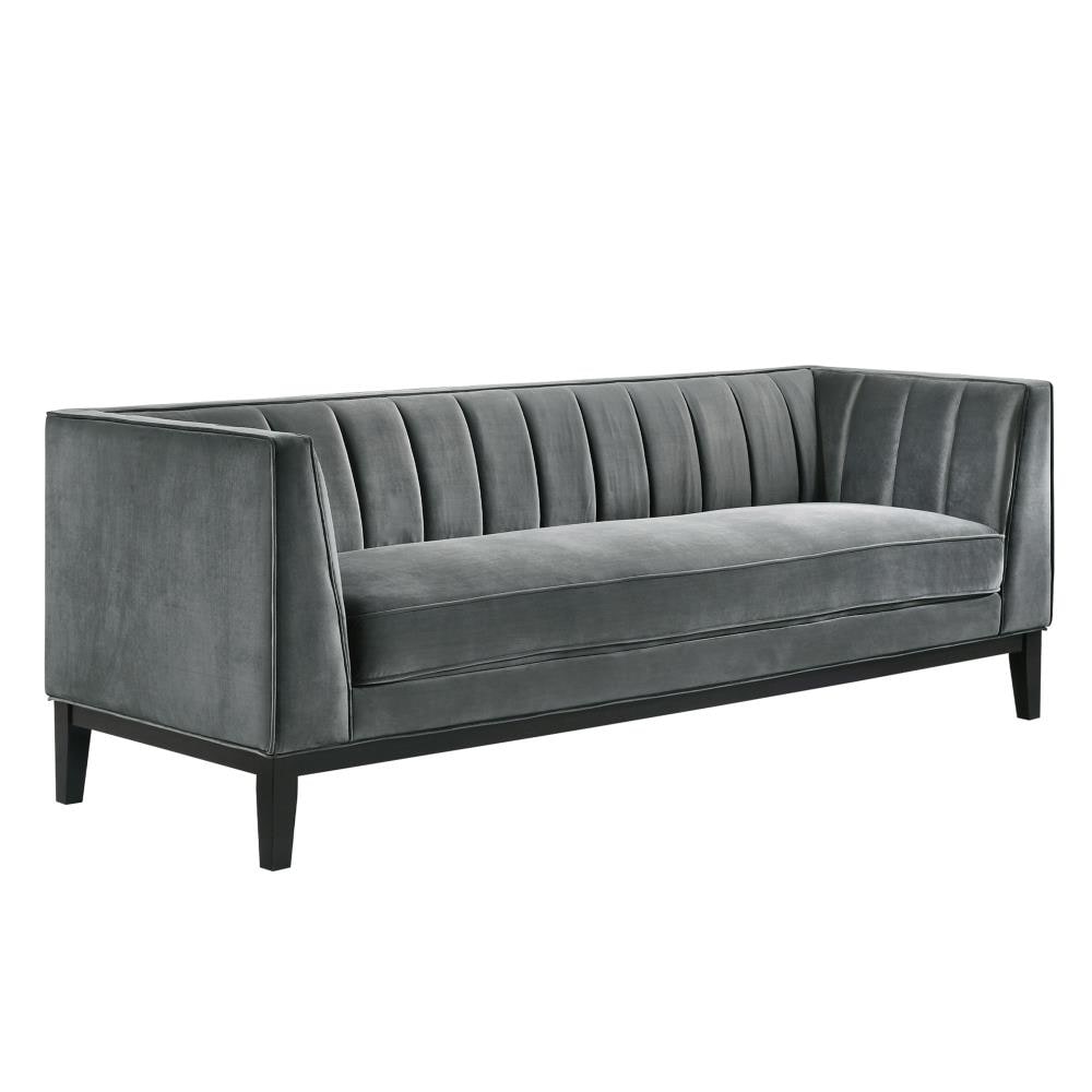 Picket House Furnishings UCI3684302 Calabasas 85-in Modern Light Grey Polyester/Blend Sofa