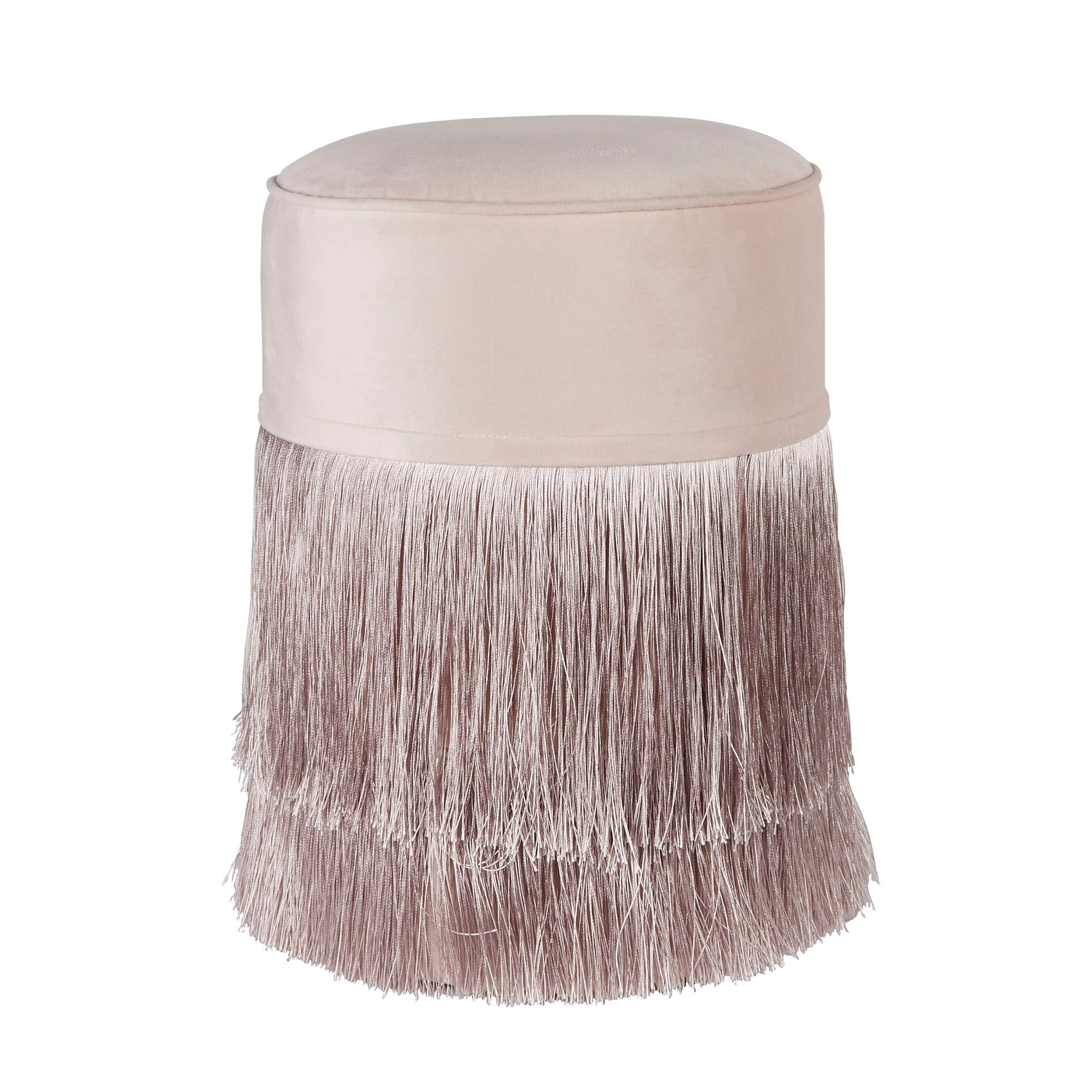 Decor Therapy FR11315 Modern Blush Velvet Round Ottoman