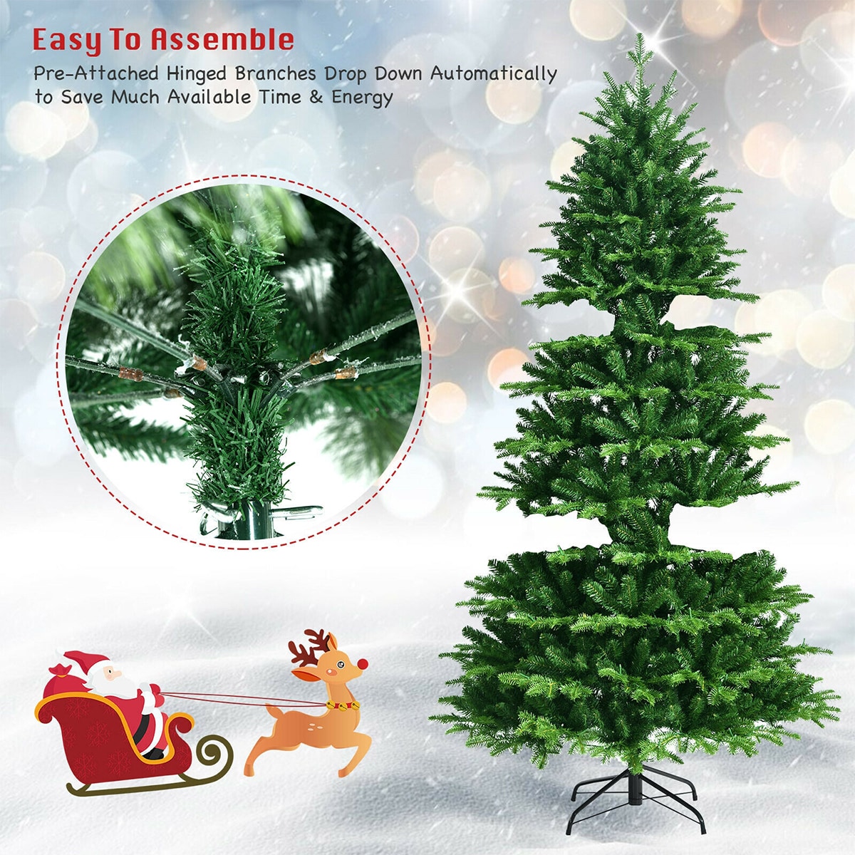 WELLFOR CM-HJY-23493US Artificial-Christmas-Trees - View #6