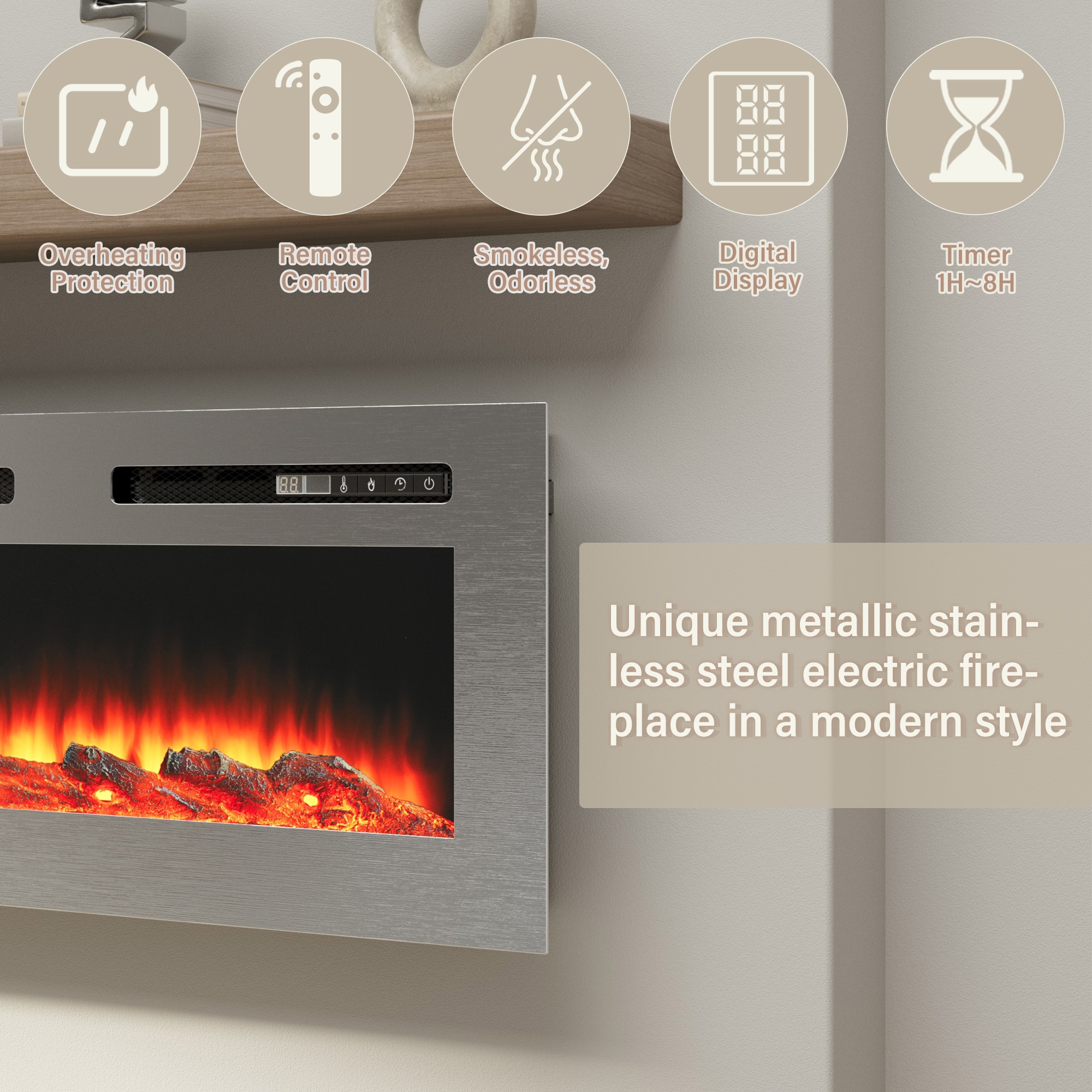 Clihome CL-EF32T Electric-Fireplaces - View #8