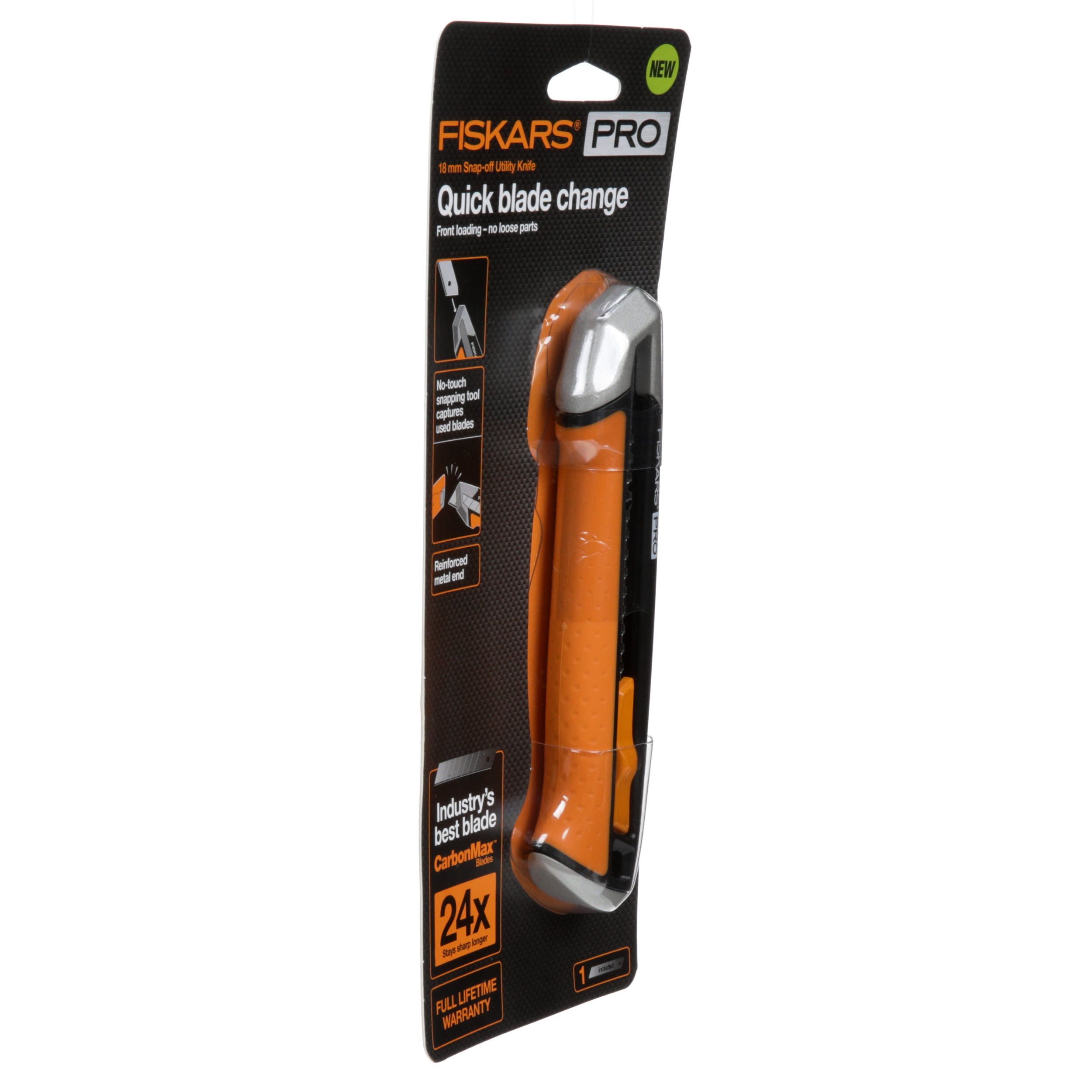 Orange/Black Fiskars 770210-1001 Pro Utility Knife 