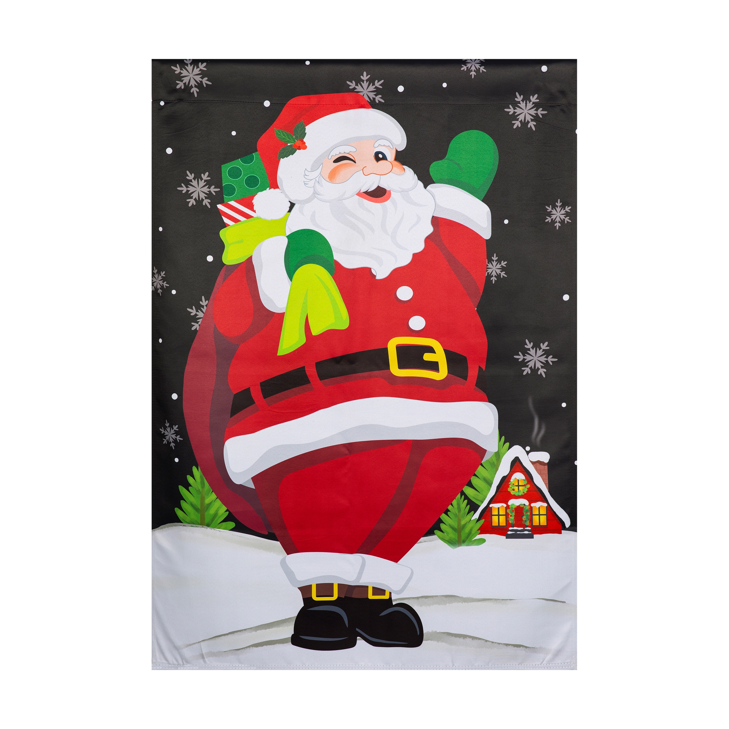 Style Selections ZLW13S13325 2-ft W x 4-ft H Christmas House flag