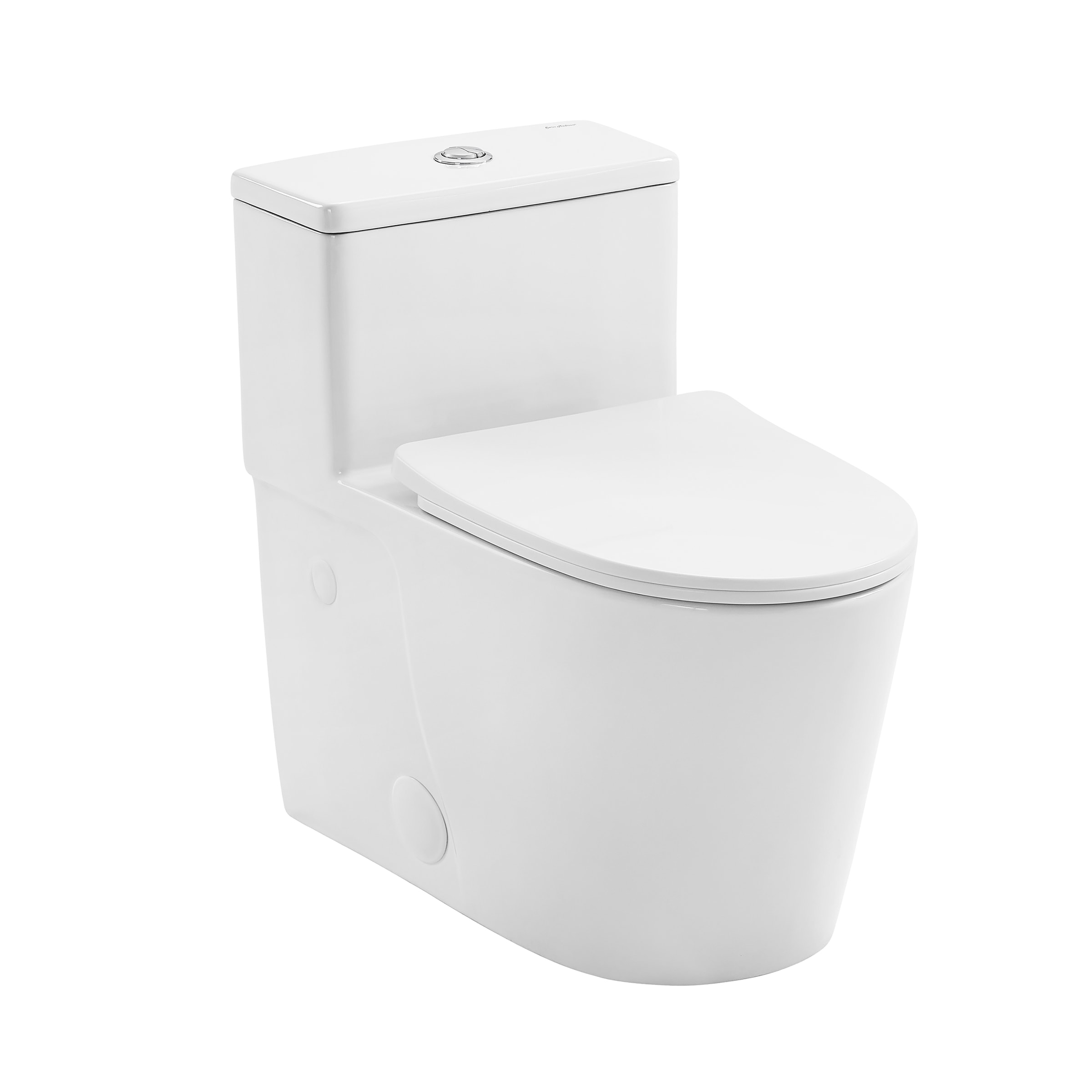 Swiss Madison SM-25-1TMAR03WH Marais Glossy White Dual Flush Elongated Standard height Smart Soft Close 1-piece Toilet 12-in Rough-In 1.6 GPF