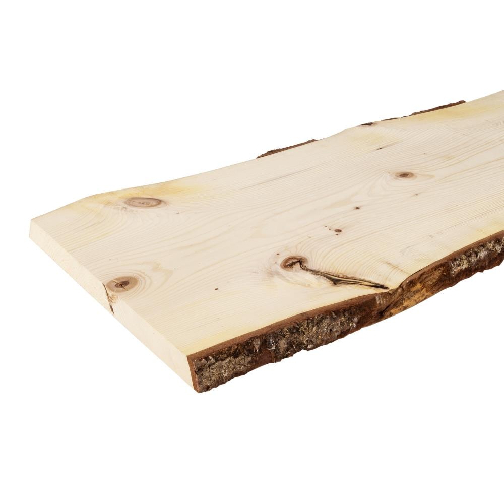 Live Edge 059682 Unfinished Pine Rectangle Craft table top ( 1.5748-in x 20-in x 72-in )