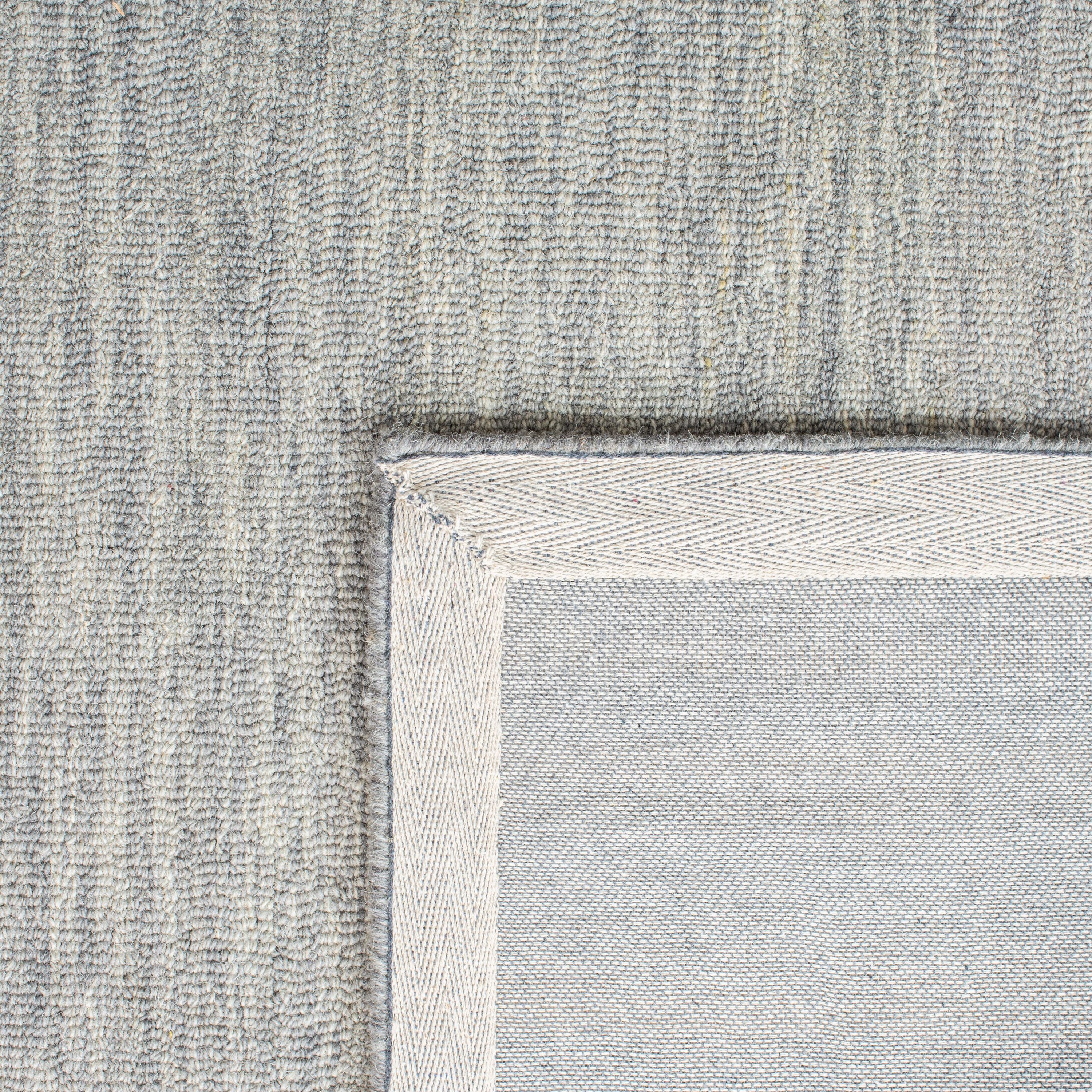 Grey and Brown Hand-Tufted Wool 6' x 6' Square Area Rug