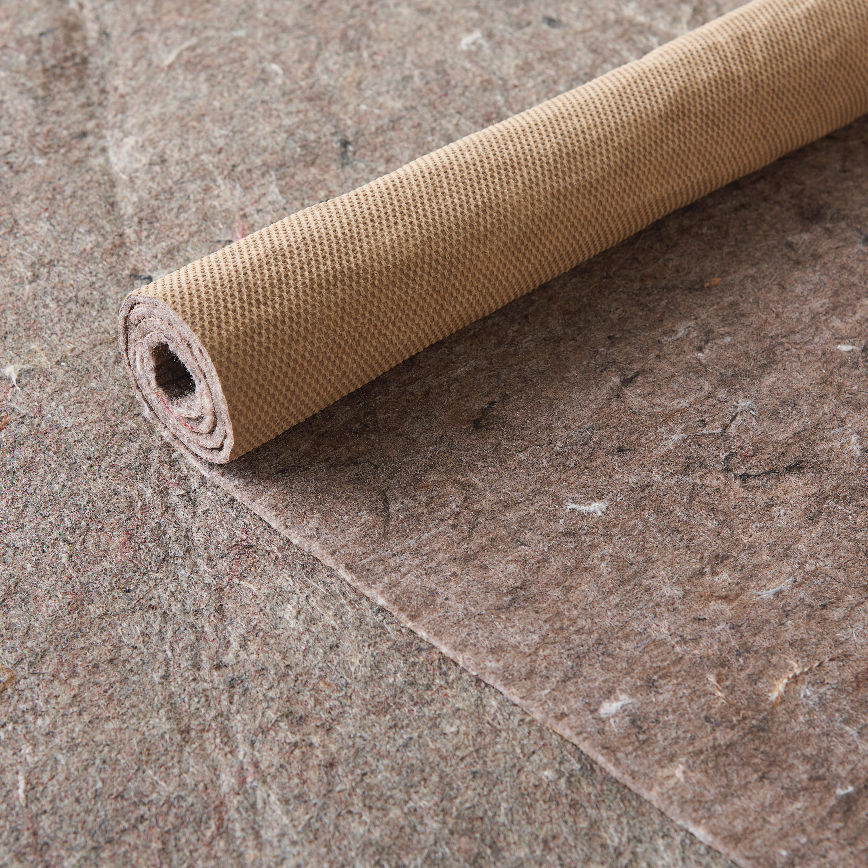 Tan 3' x 5' Recycled Synthetic Fiber Outdoor Rug Pad