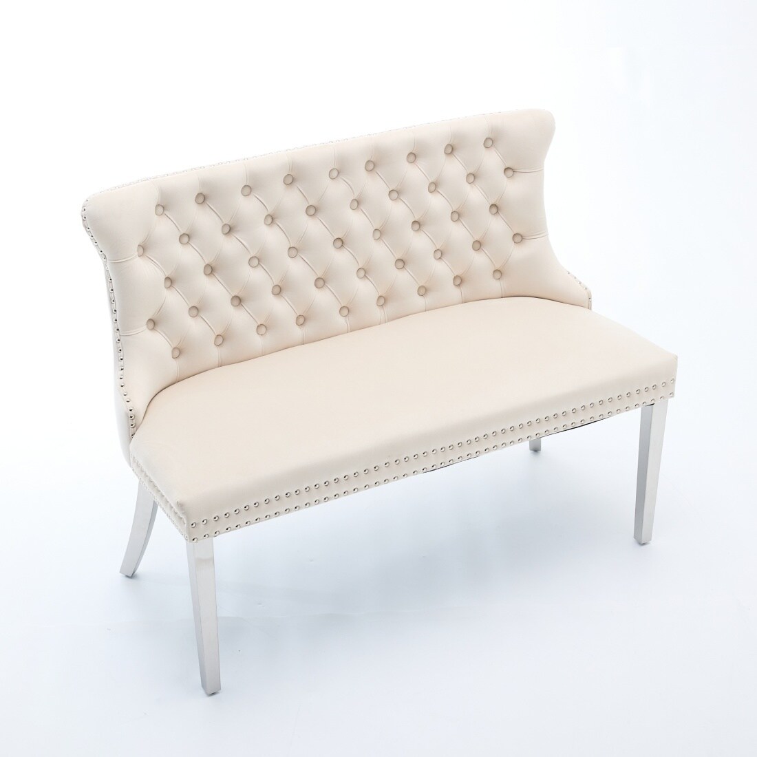 CHITA Mid Century Modern Upholstered Accent Bench with Button Tufted ...