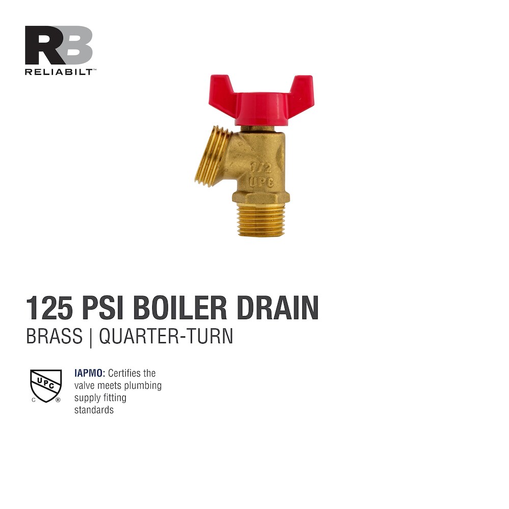 Aqua-Dynamic Boiler Drain Valve 1/2 Inch Quarter Turn