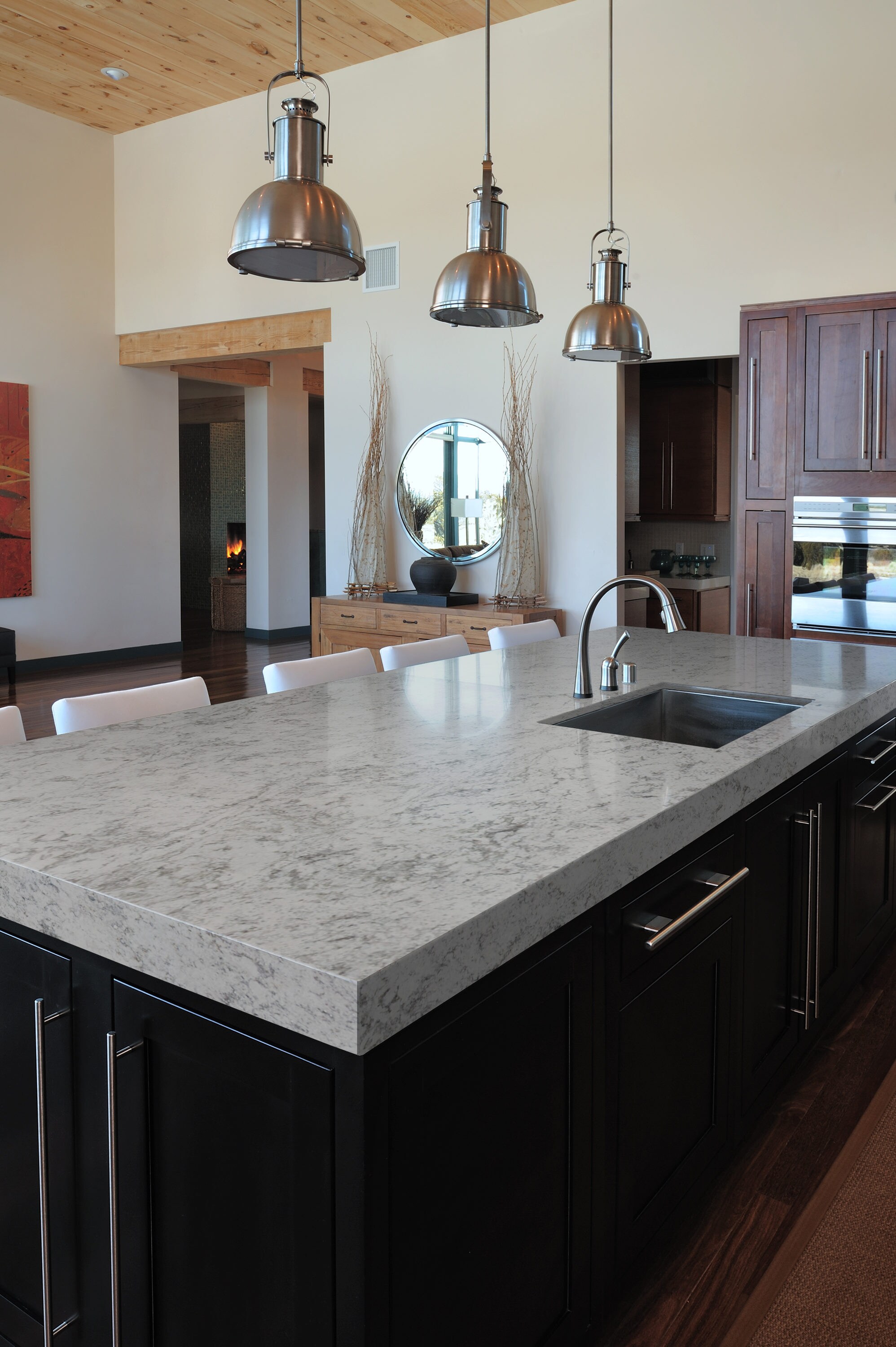 SenSa White Alamo Granite White Kitchen Countertop Sample (4-in x 4-in ...