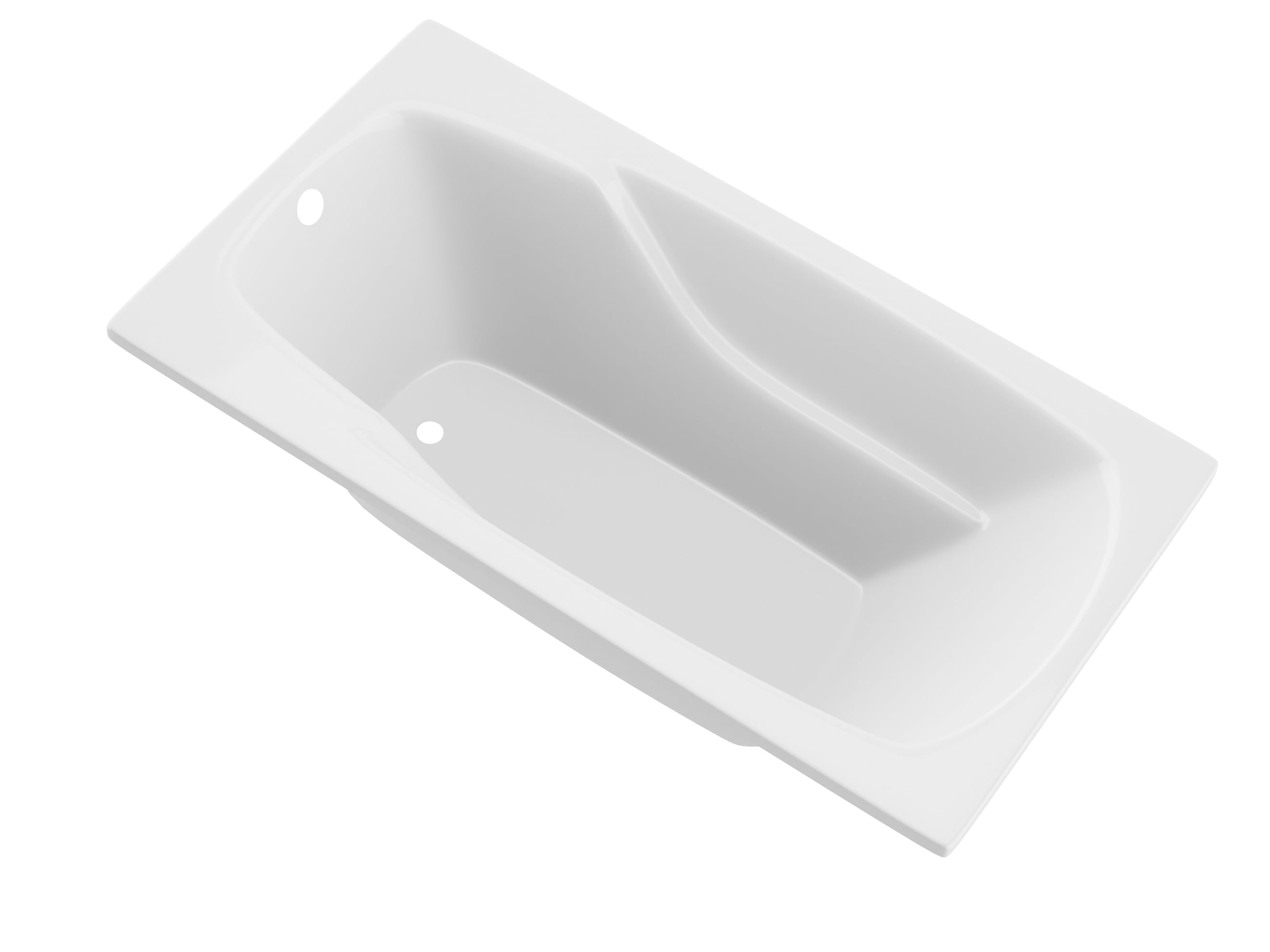Endurance LS3660ES Falcon 35.5-in x 58.5-in White Acrylic Rectangular Drop-in Soaking bathtub ( Reversible Drain )
