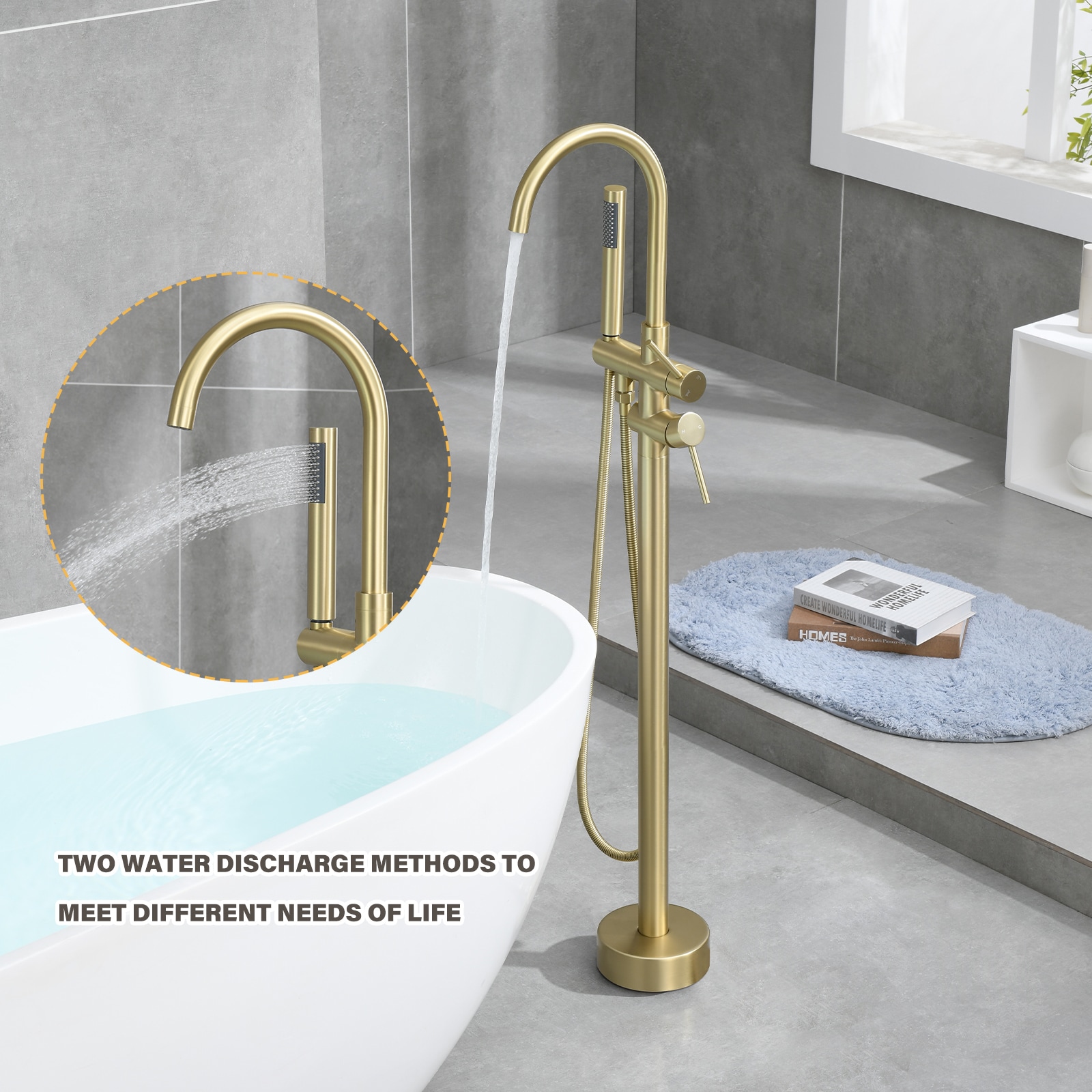 Flynama W928-H-THSP002MB Roman-Tub-Faucets - View #7
