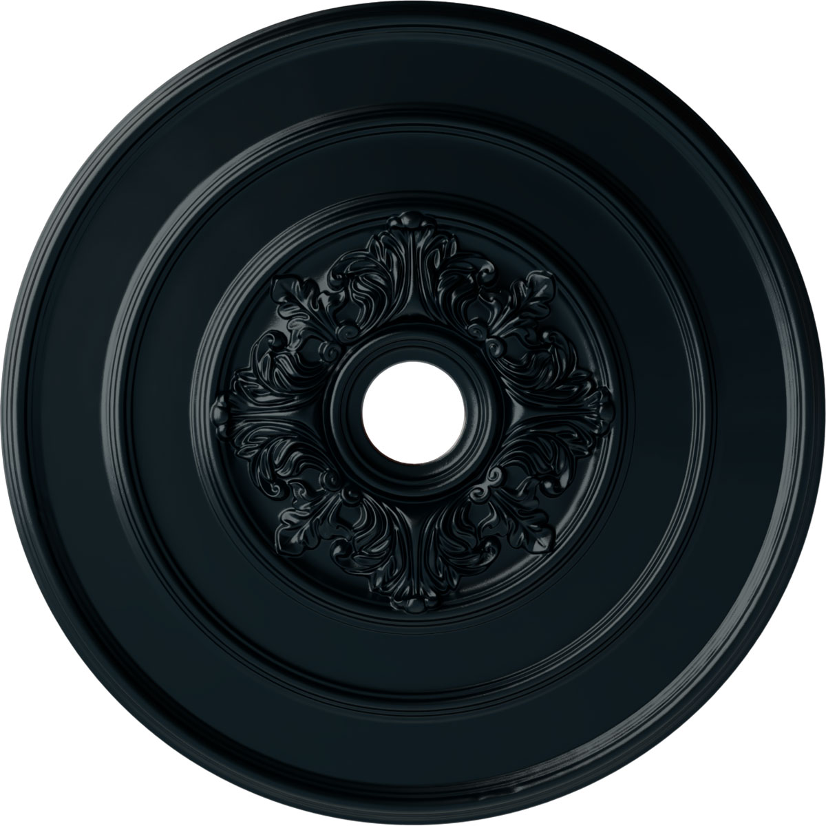 Ekena Millwork CM26TANSF Traditional with Acanthus Leaves 26-in W x 26-in L Painted Night Shade Polyurethane Whole Ceiling Medallion