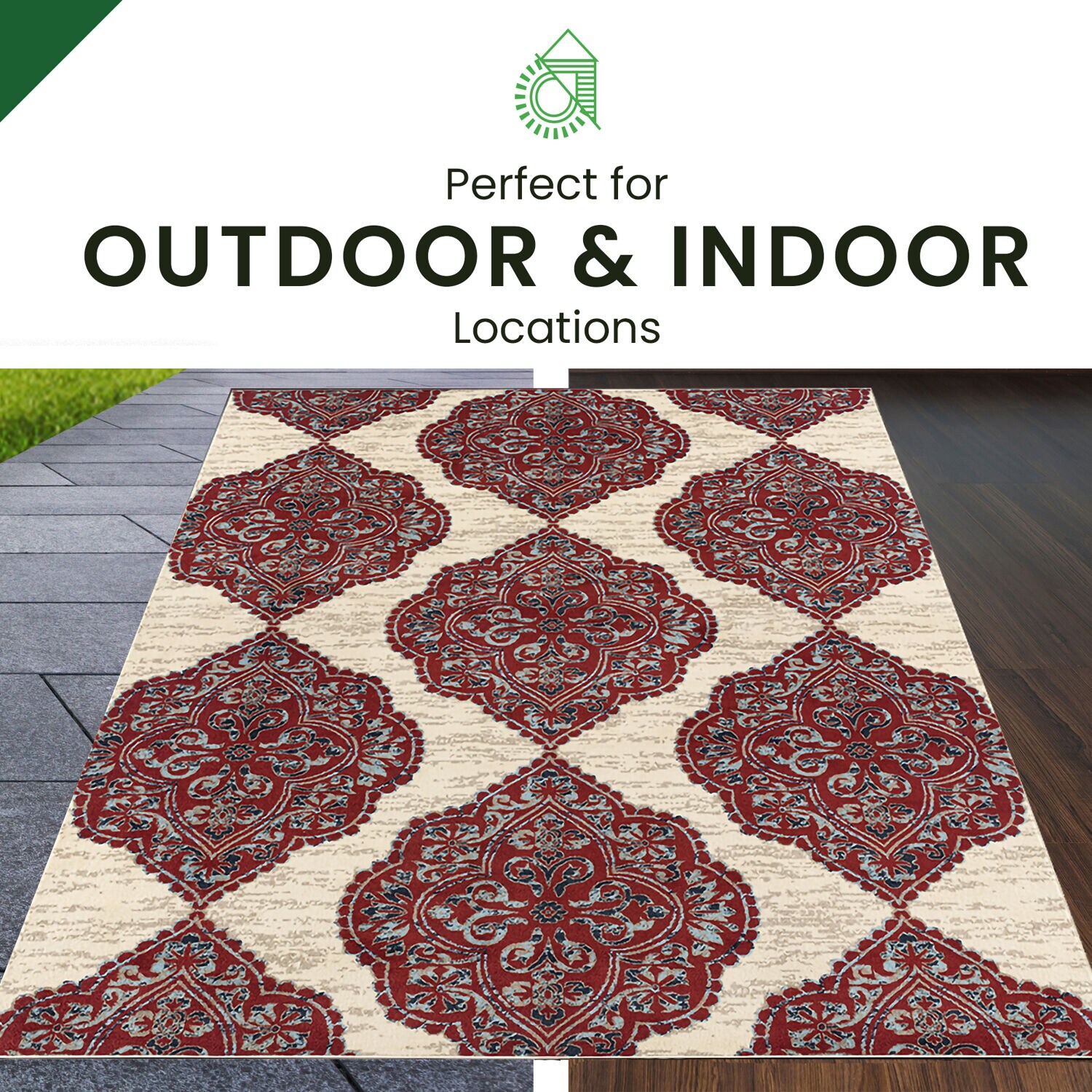 Hanover HANRG4X6IK-RED rugs - View #3