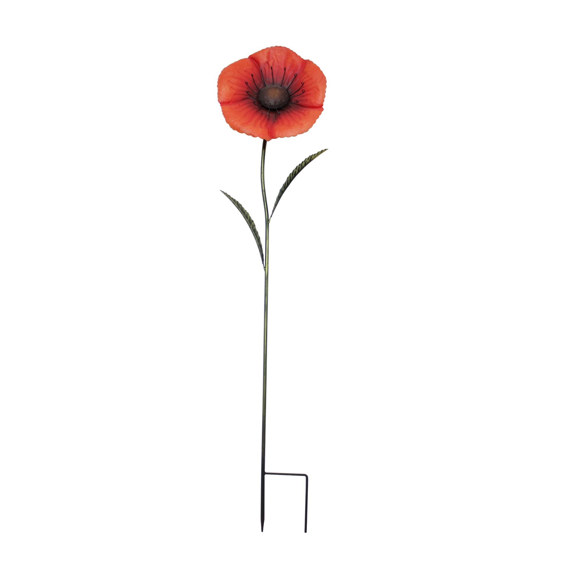 Style Selections 422566A 41-in Red Metal Flower Stake