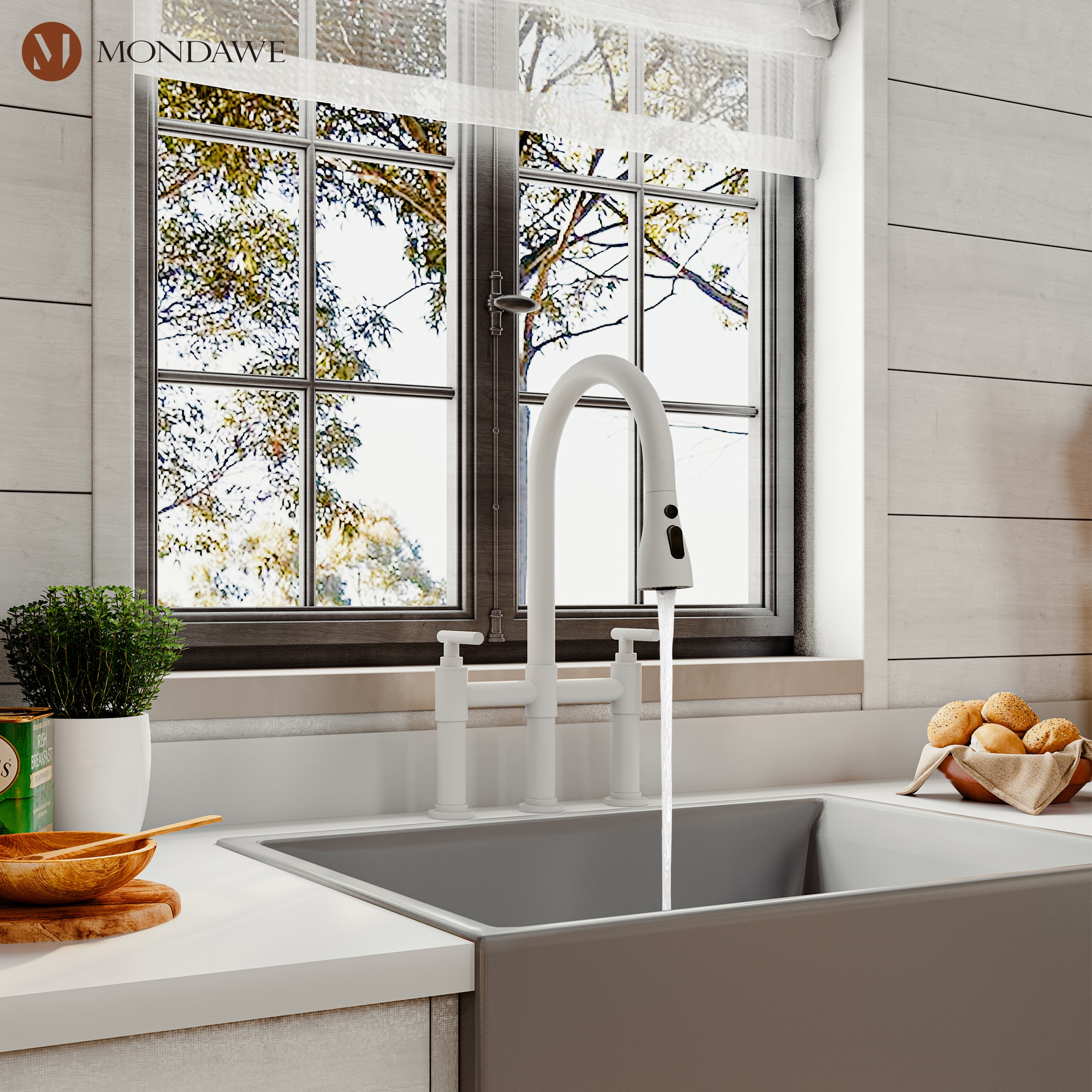 Mondawe MO2207DT-WH Kitchen-Faucets - View #5
