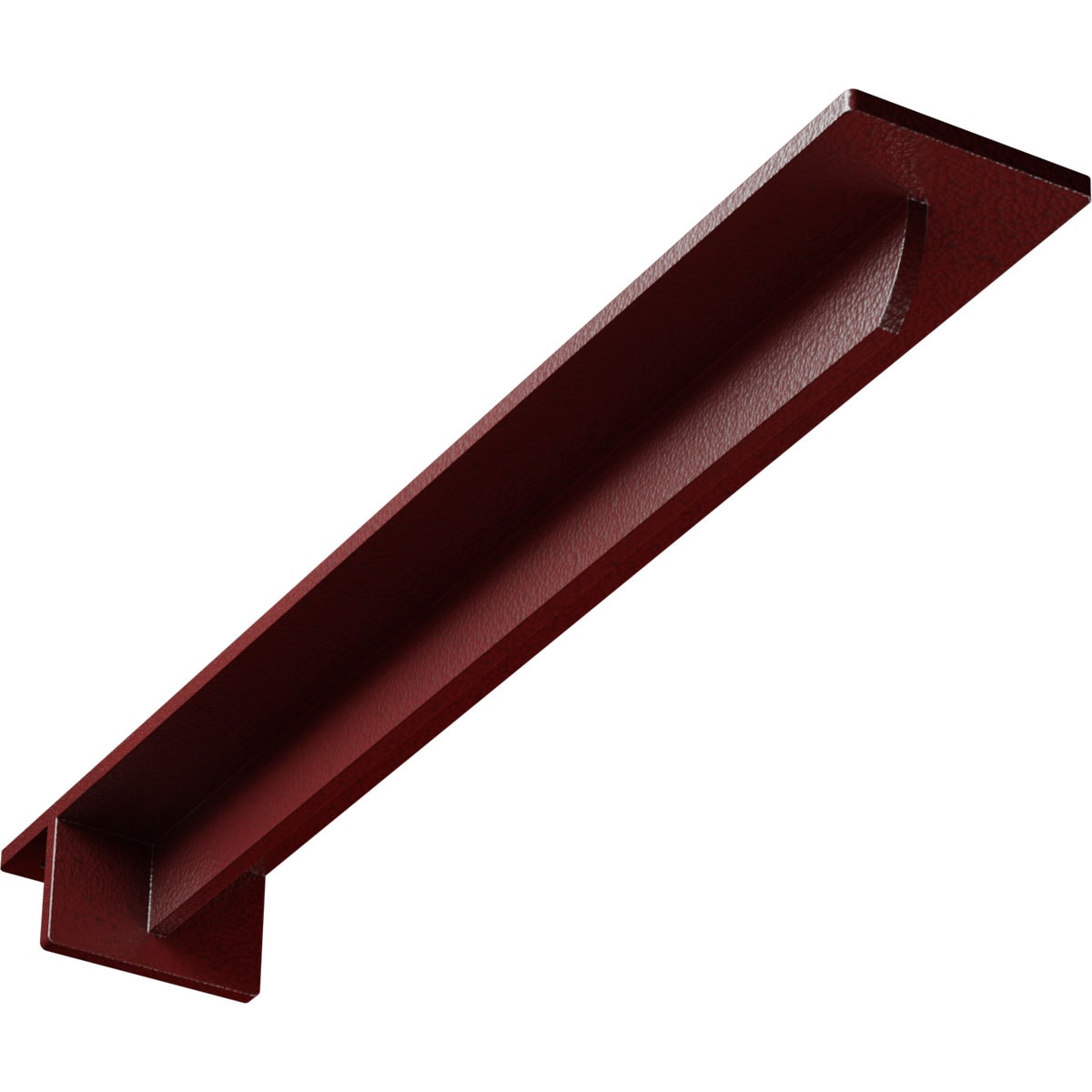 Ekena Millwork BKTM03X20X02HEHRE Heaton Hidden 20-in x 3-in x 2-in Red Steel Countertop support bracket
