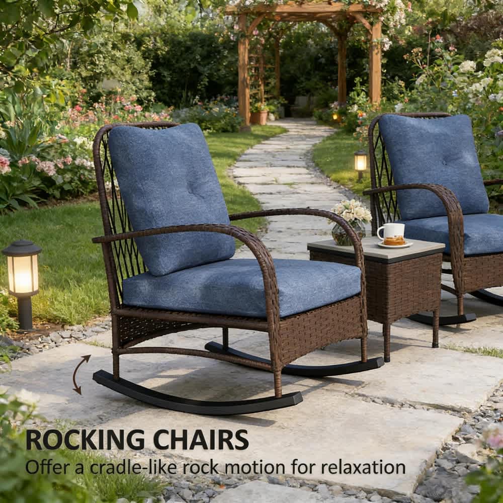 Coolbibila GARETH-PATIO-BROWN Patio-Conversation-Sets - View #8