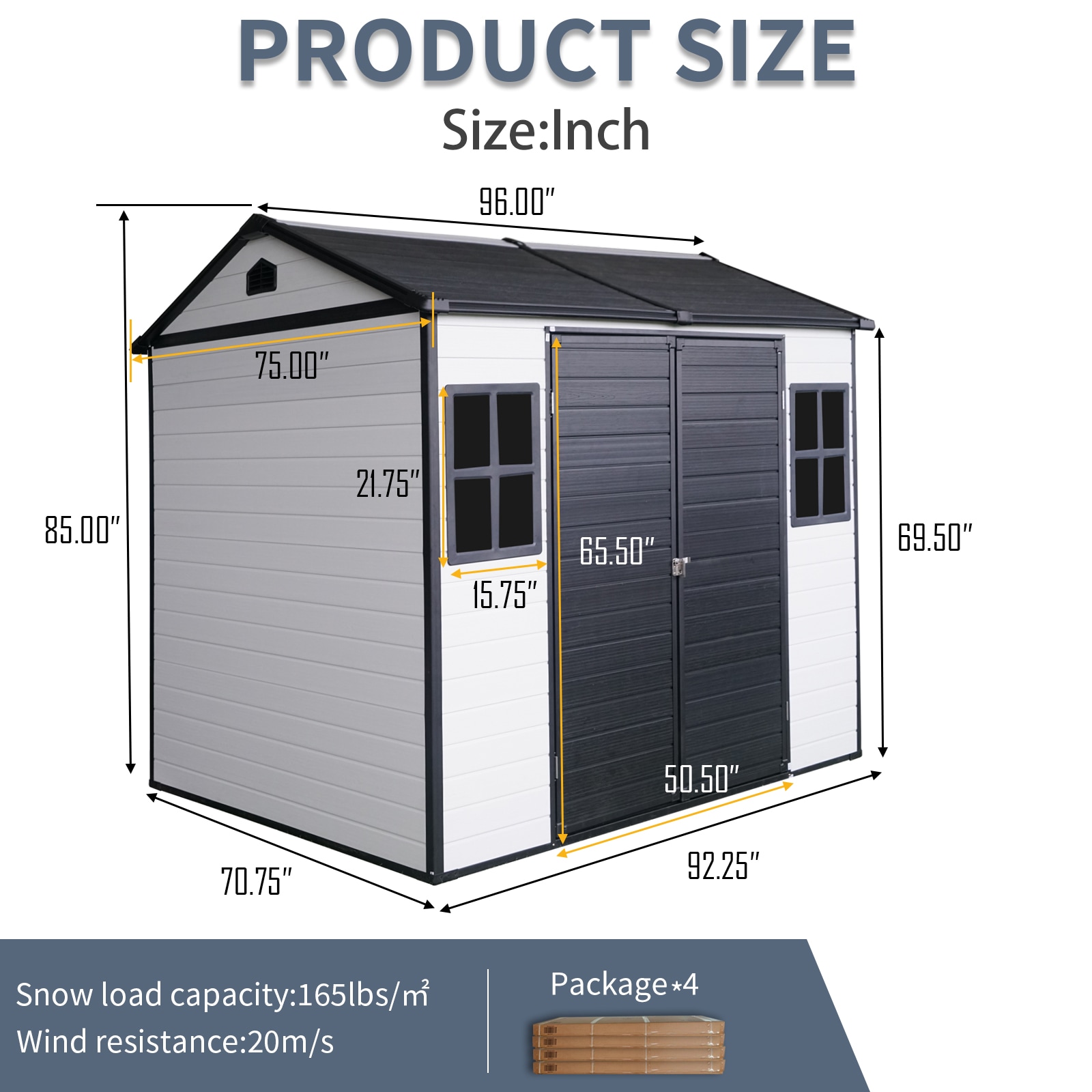 Ayelon GSS00049 Vinyl-Resin-Storage-Buildings - View #4