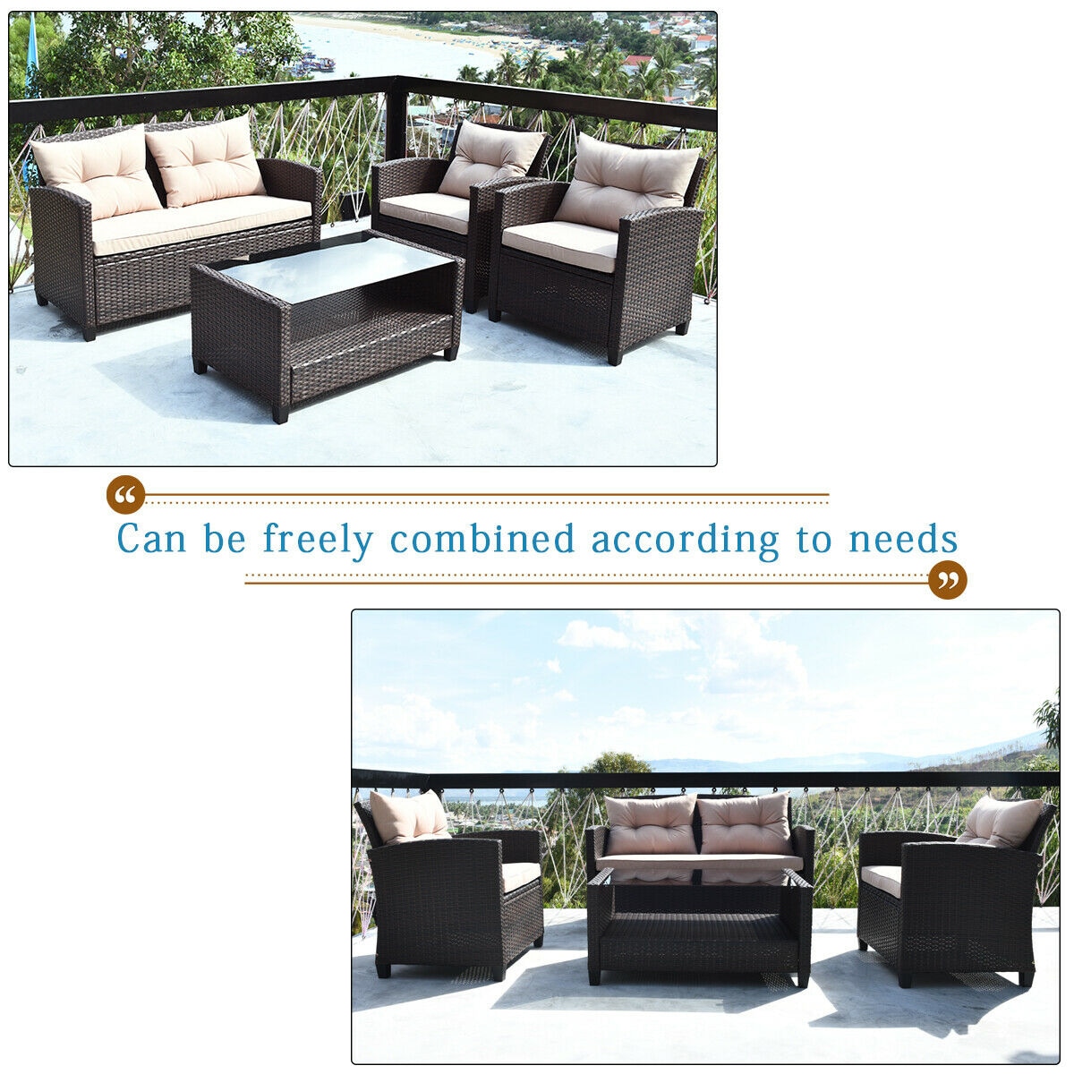 WELLFOR OUZN68659BBN+ Patio-Conversation-Sets - View #4