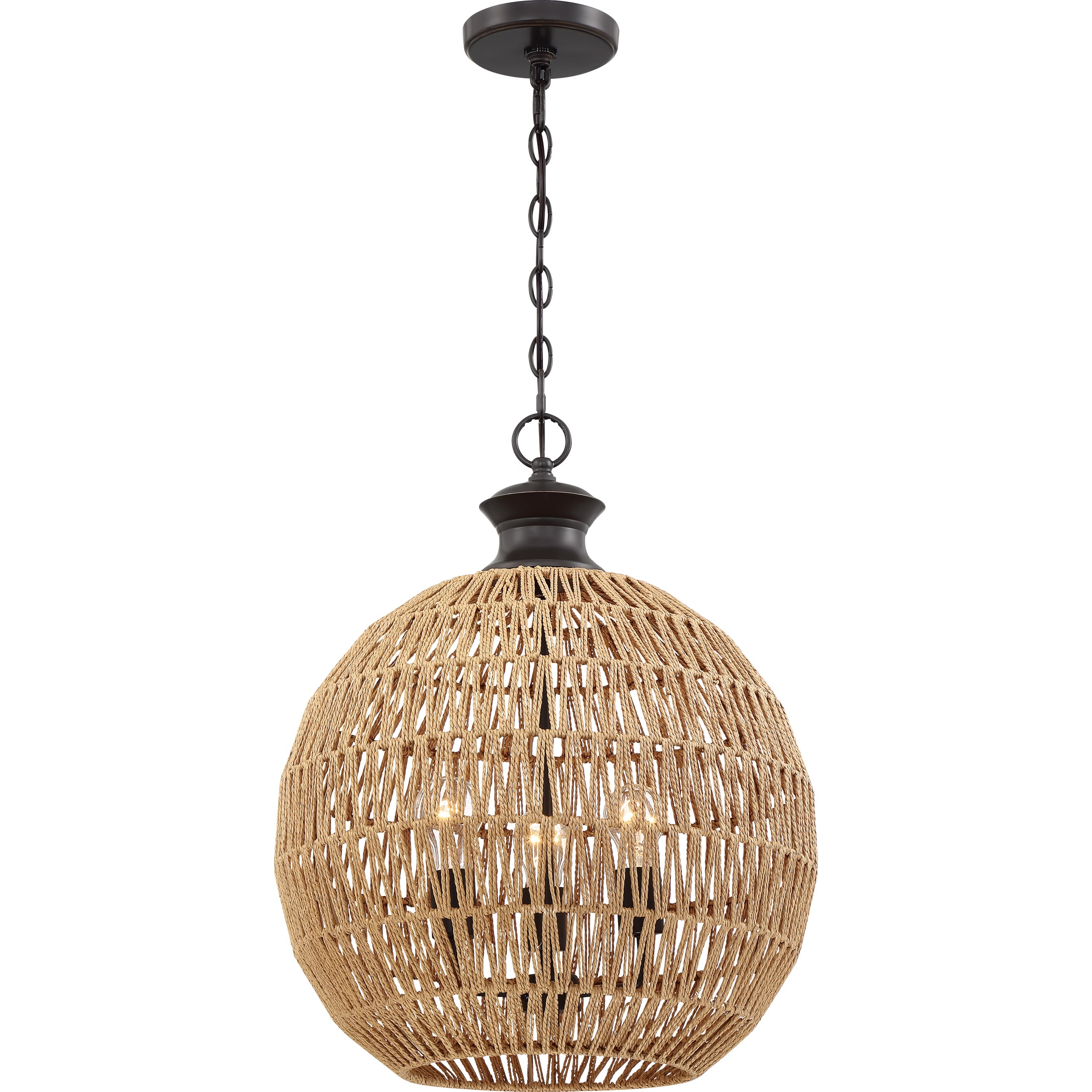 Quoizel Casablanca 3-Light Palladian Bronze Transitional Dome Hanging ...