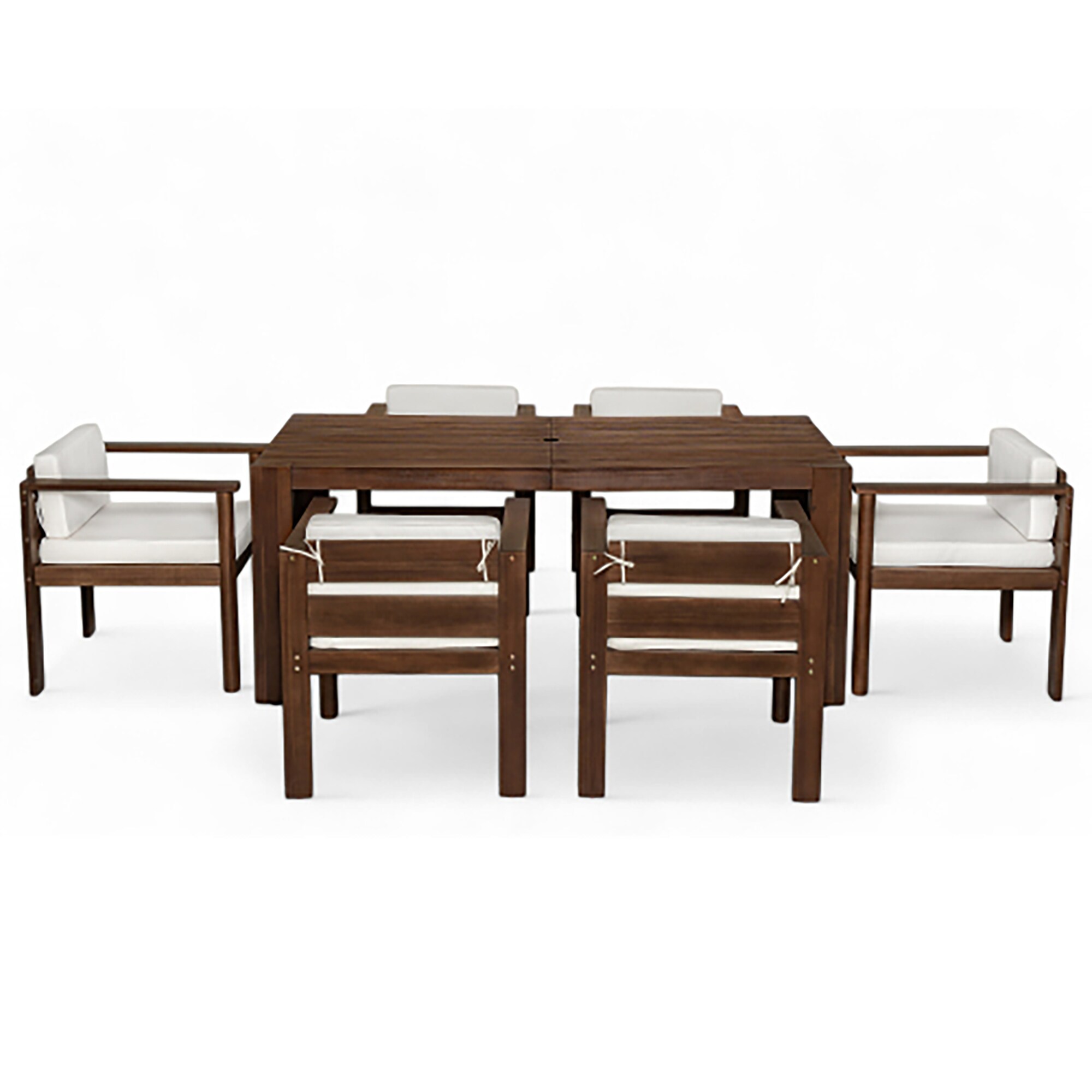 Fun Orange 7-Piece Patio Dining Table Set