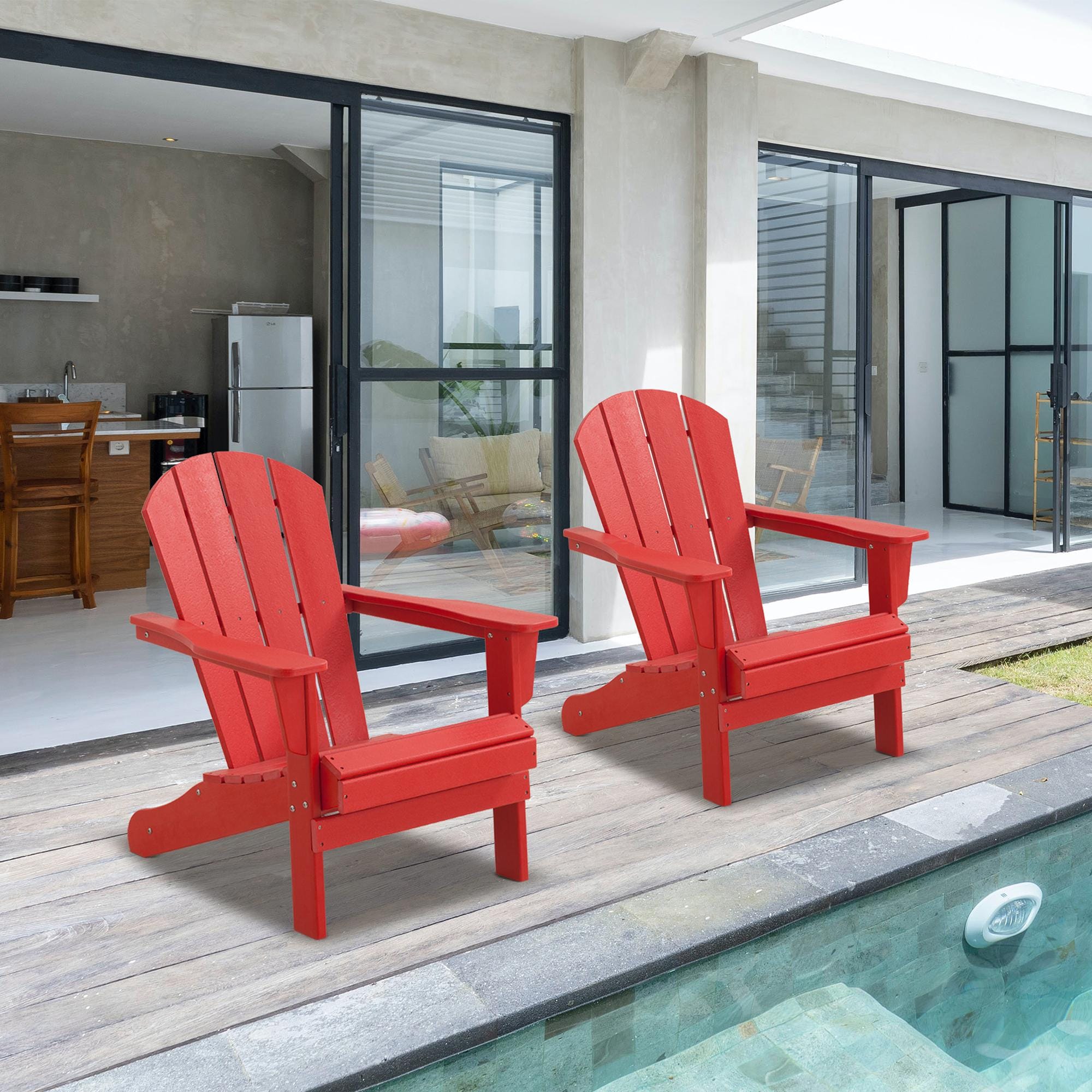 Lowes red on sale adirondack chairs