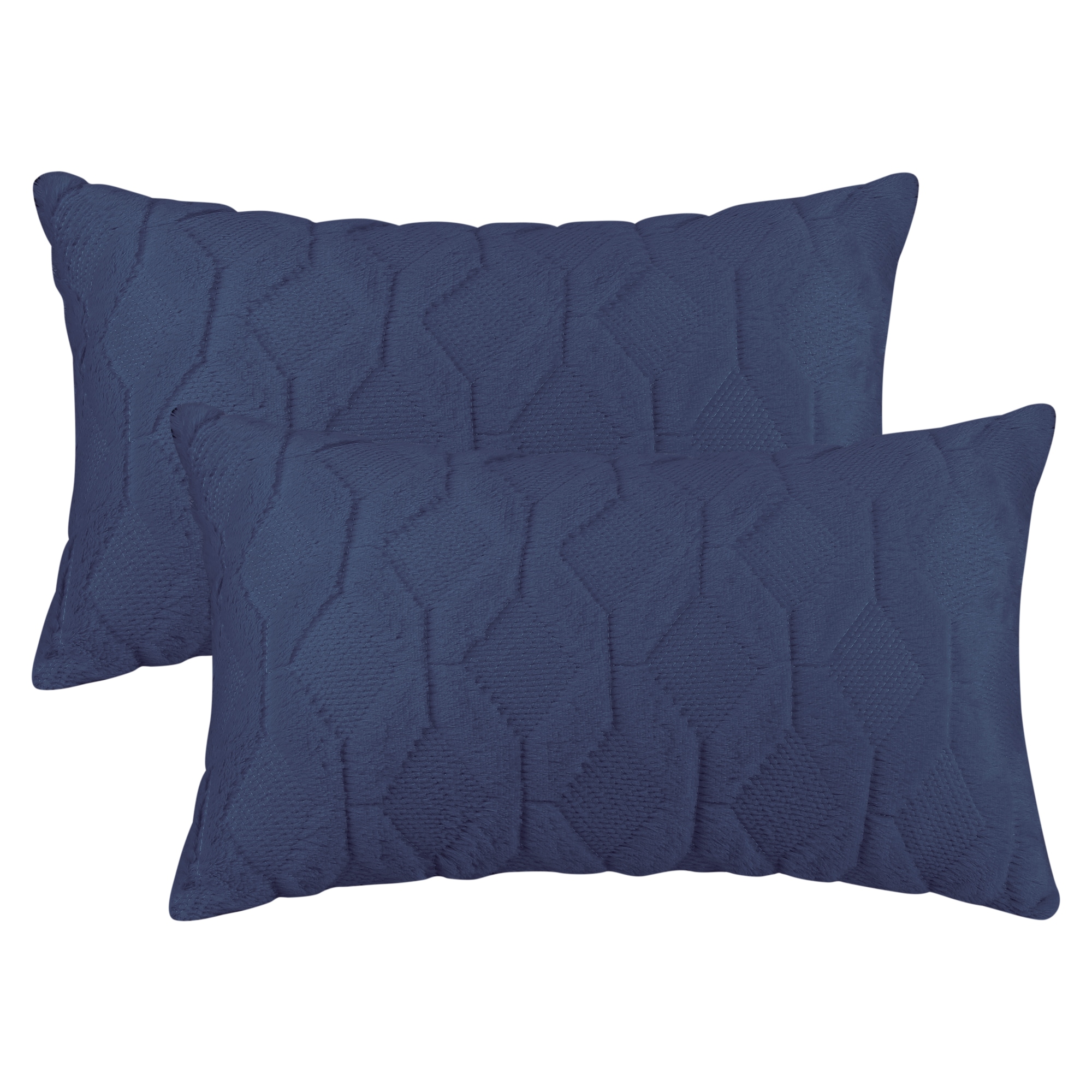 Unique Bargains - 2pcs Short Plush Decorative Throw Pillow Covers Luxury Style Cushion Pillow Cov...
