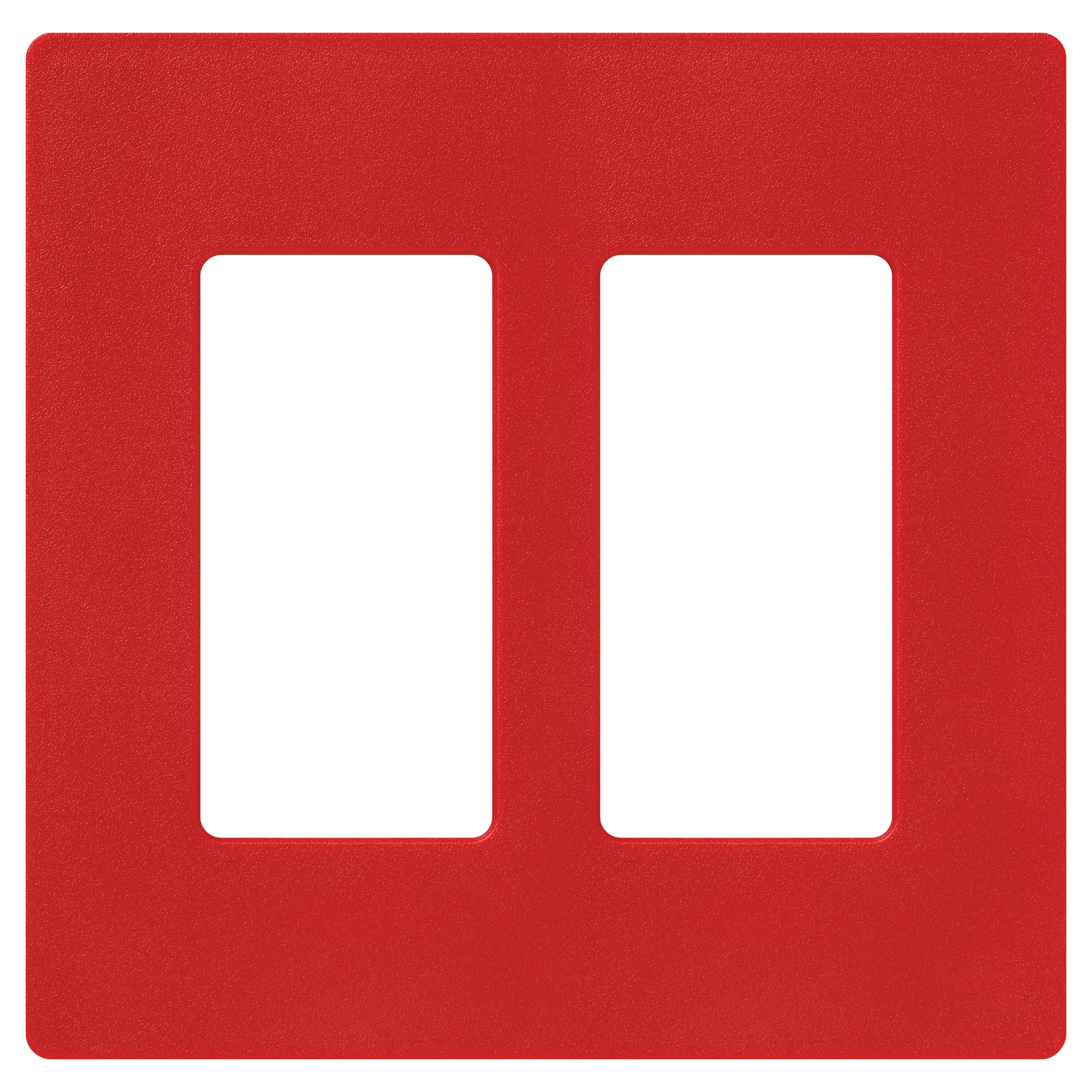 Lutron SC-2-SR Claro 2 -Gang Standard Size Signal Red Plastic Indoor Screwless Decorator Wall Plate
