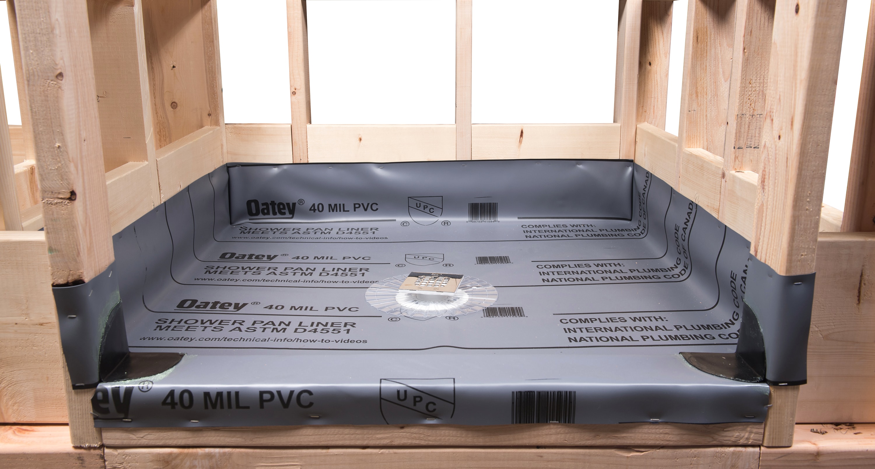 Heavy 40-mil poly liner designed to protect a standard 5 ft tub
