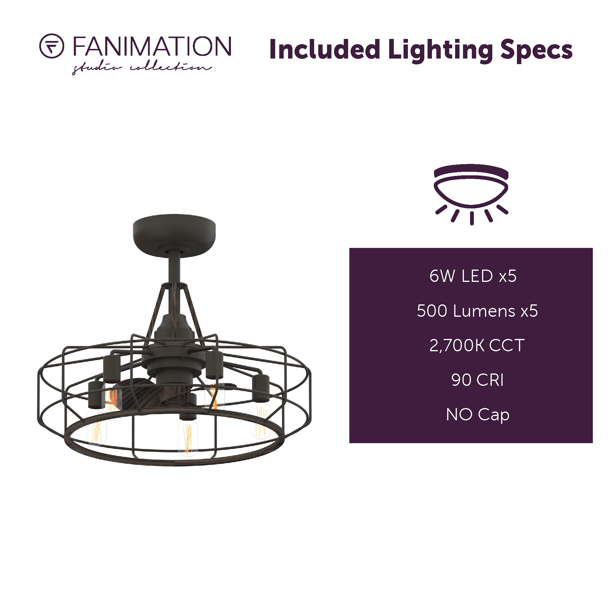 Fanimation Studio Collection LP3072LGR Ceiling-Fans - View #9