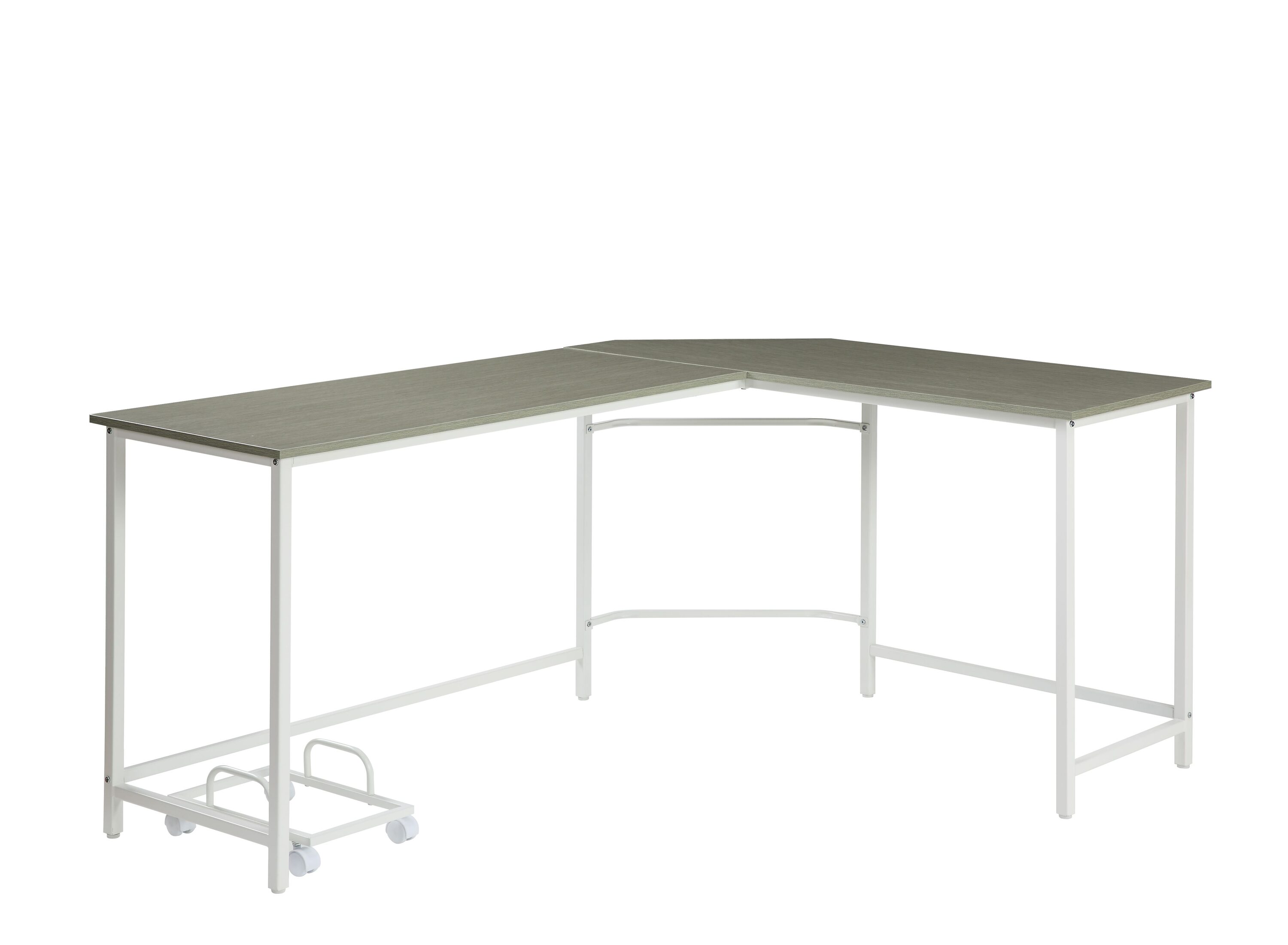 Maocao Hoom JLOF00043 66-in White Modern/Contemporary L-shaped desk