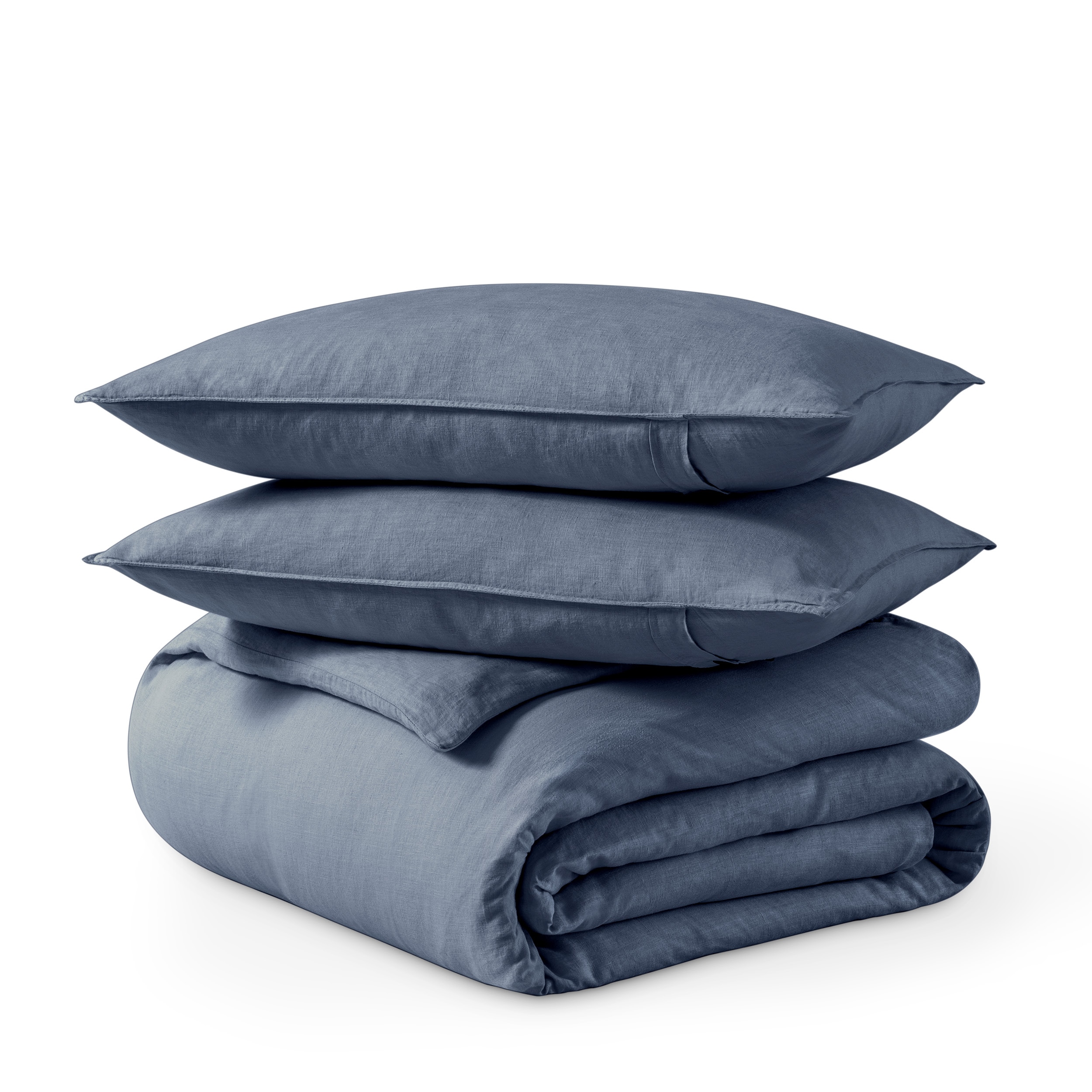 Bare Home European Linen Duvet Cover and Sham Set