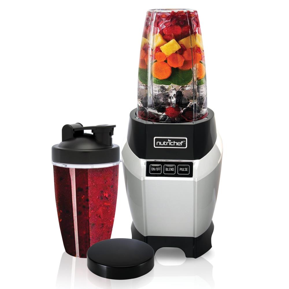 NutriChef 24-oz Silver 1000-Watt Pulse Control Blender at