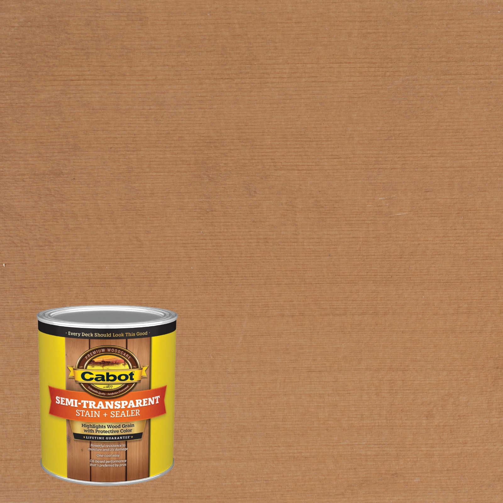 Red Cedar Semi-transparent Exterior Wood Stain and Sealer (1-quart) in Brown | - Cabot RED CEDAR-1028058