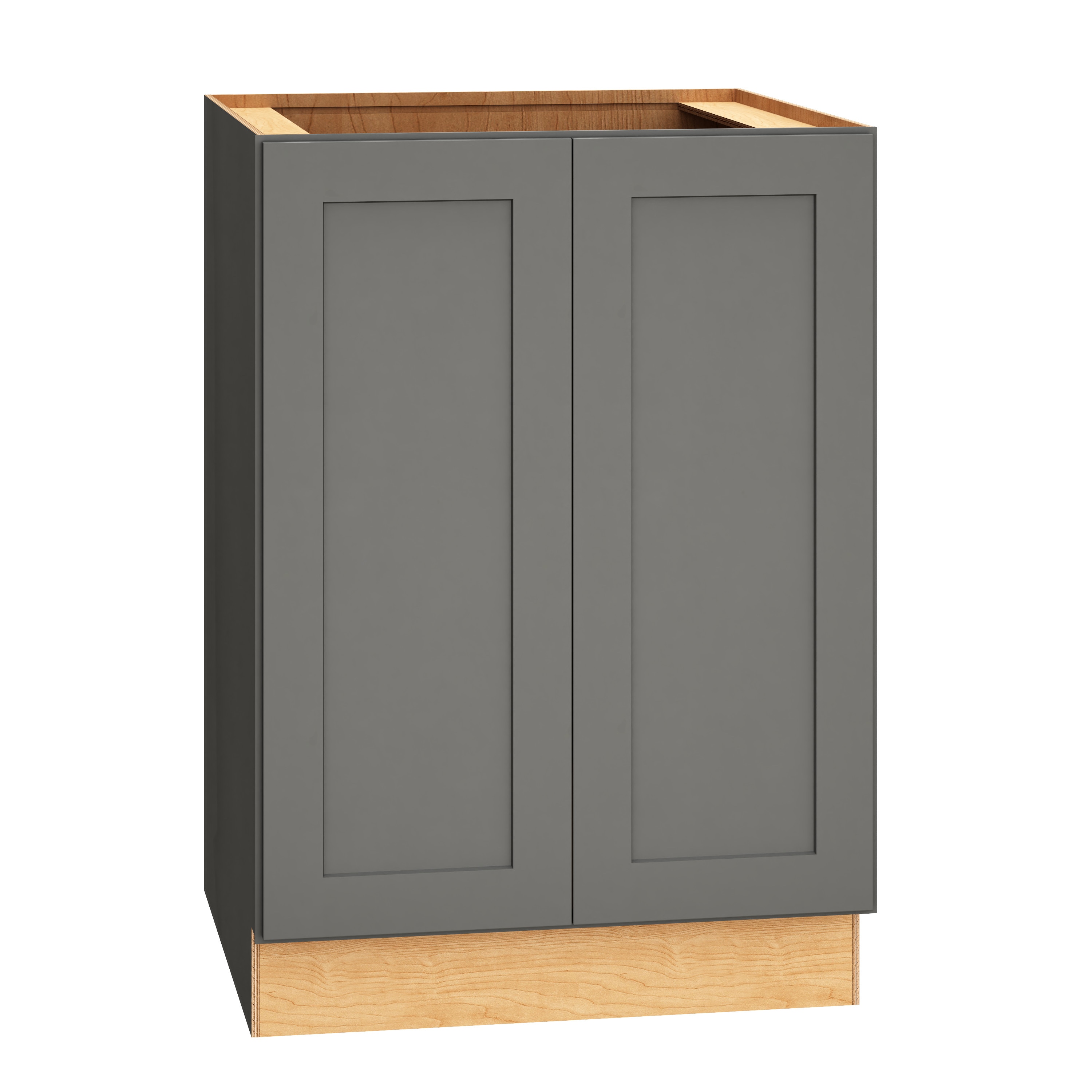 Diamond Express 328 B24FH Jamestown 24-in W x 34.5-in H x 24-in D Moonstone Gray Base Fully assembled Plywood Cabinet (Recessed Panel Shaker)