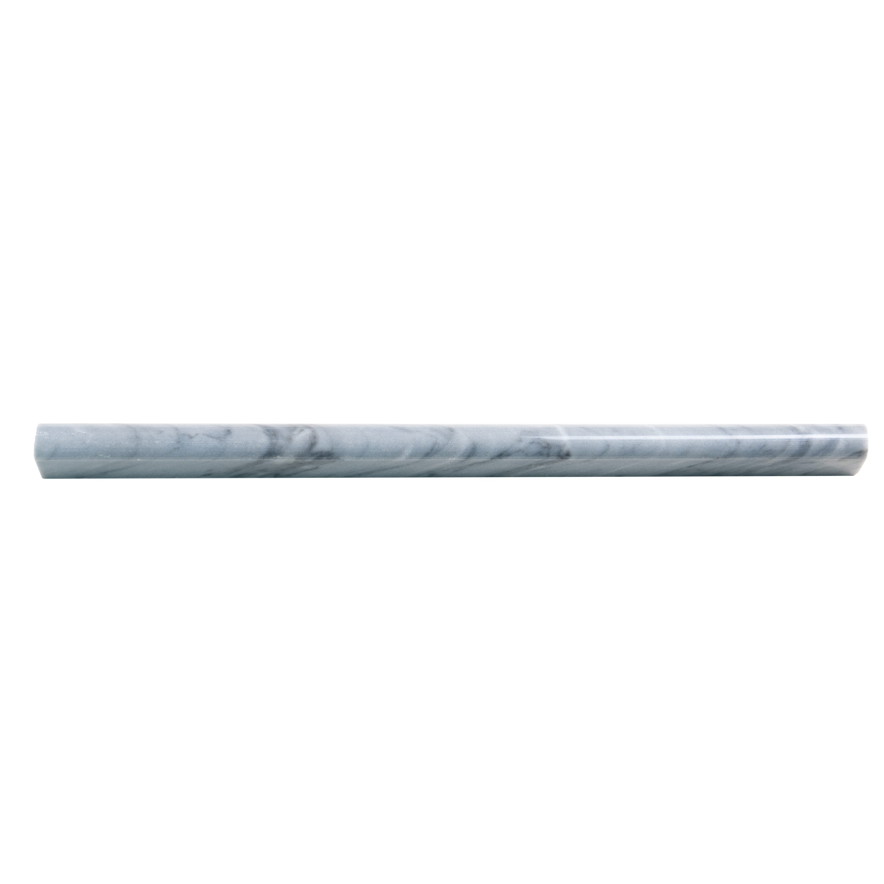 Apollo Tile APLMBA881PA Gray 1/2-in x 12-in Polished Marble Pencil Tile ( 0.5-sq ft / Carton ) 10 -Pack