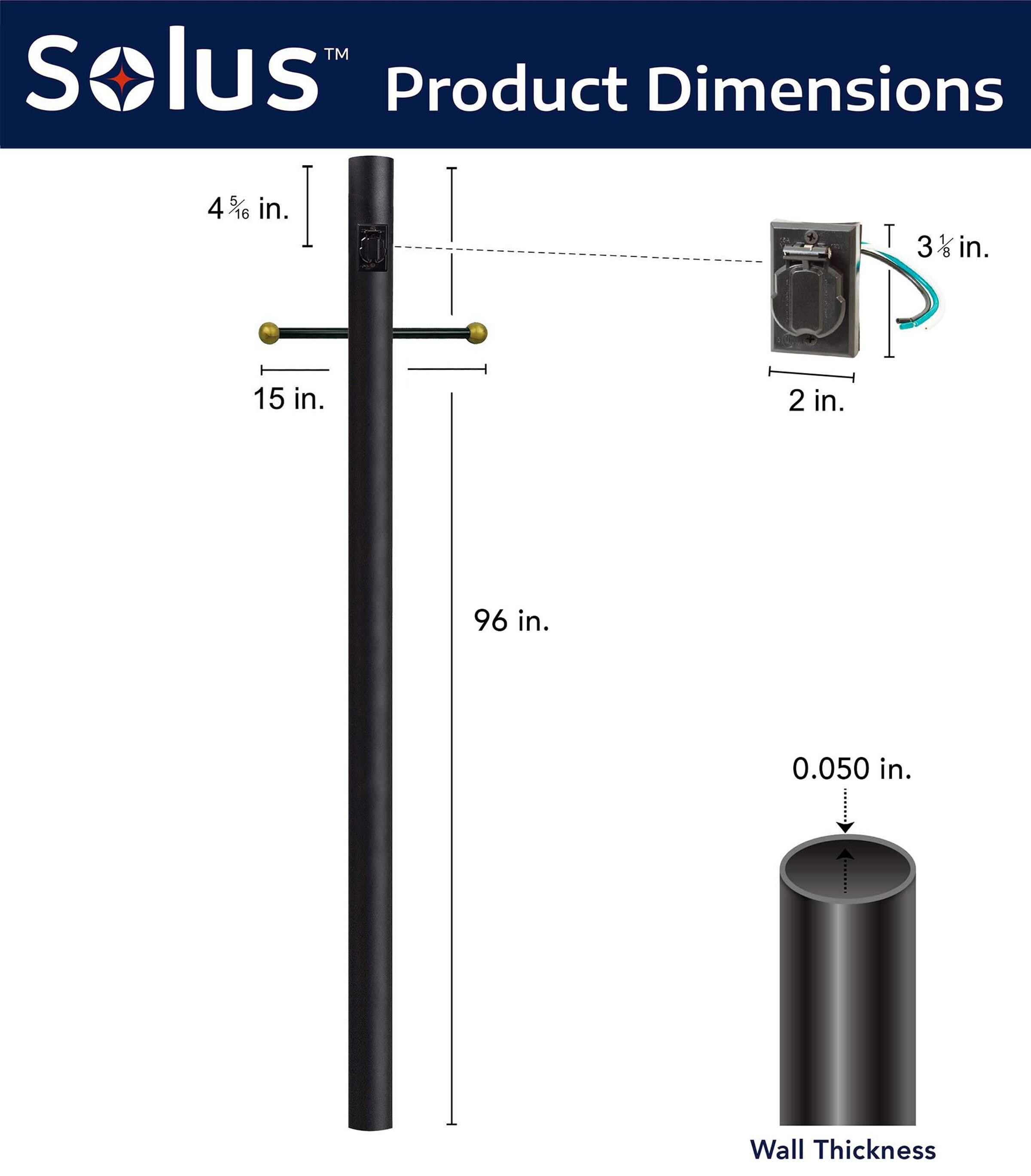 Solus 8-C-BK Post-Lights - View #3