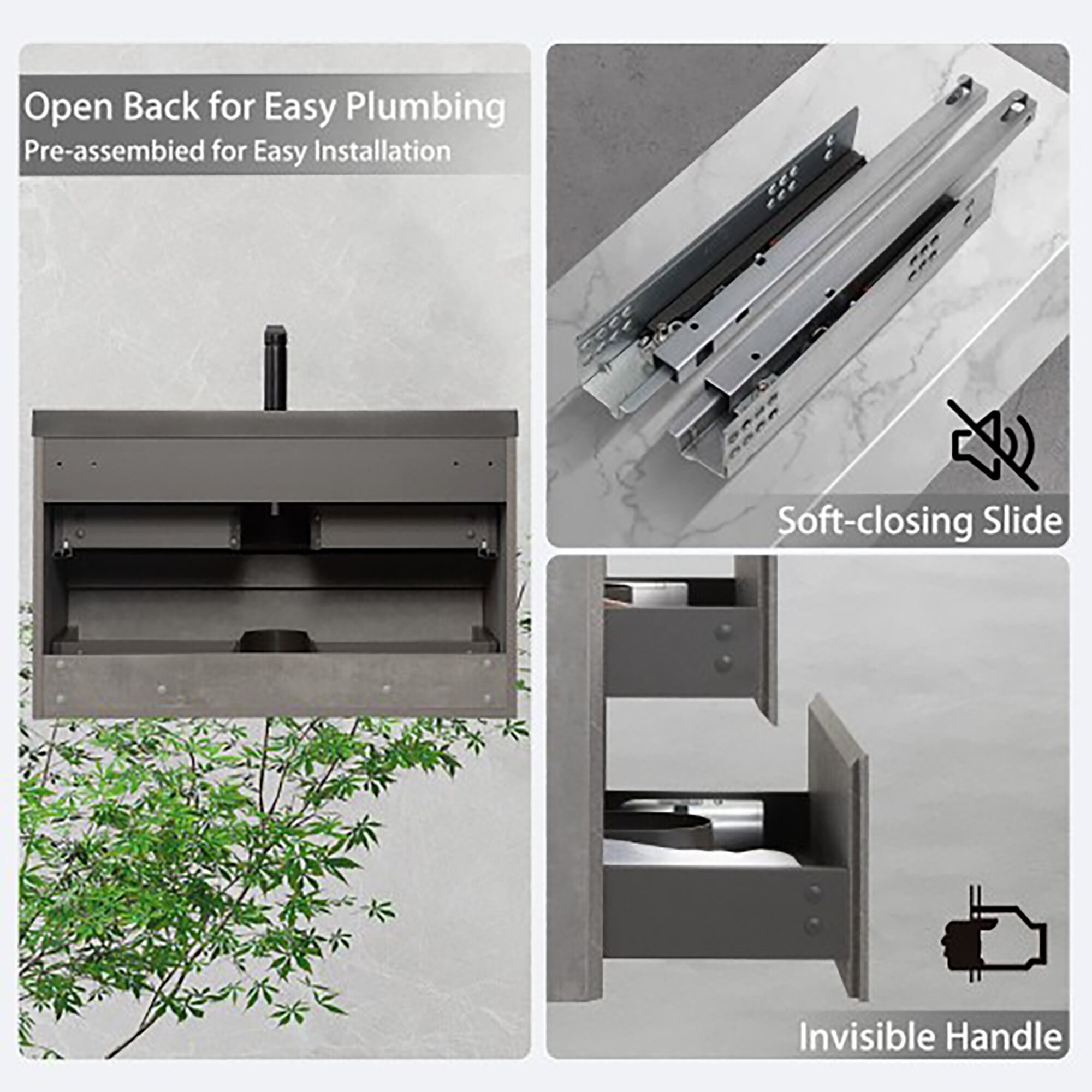 CASAINC MS-20036-CAB-GR-1 Bath-Vanity-Combo - View #7